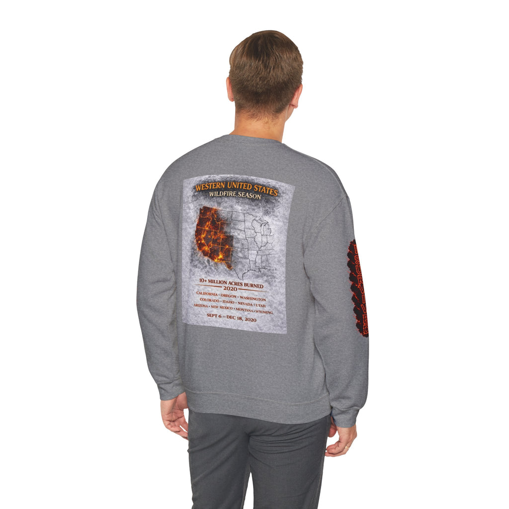 I Survived 2020 — WILDFIRES S2:E4: Director's Cut "Western U.S. Wildfire Season" Memorial Unisex Heavy Blend™ Crewneck Sweatshirt