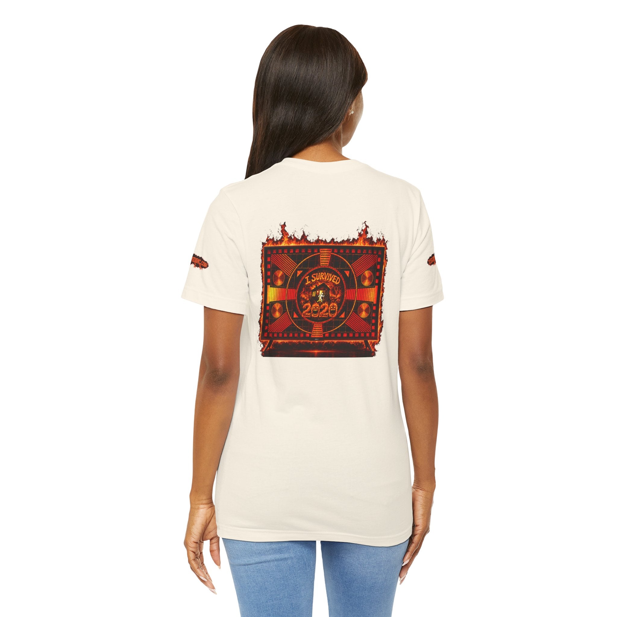 I Survived 2020 — "Please Stand By" Test Pattern Tee Wildfire Signal Special Edition Summer Premiere Unisex Jersey Short Sleeve Tee