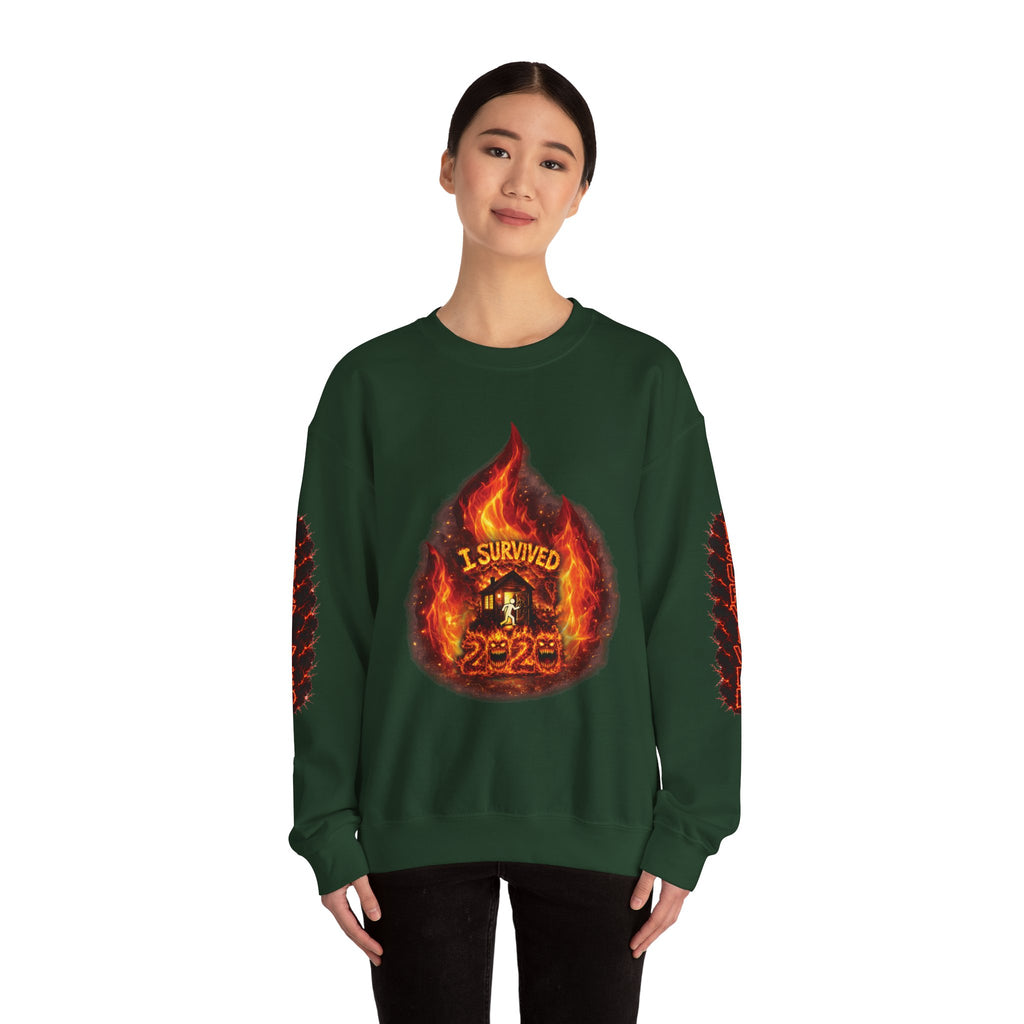 I Survived 2020 — Director's Cut S2:E2 "The Bobcat Fire" | Wildfire Edition Memorial Unisex Heavy Blend™ Crewneck Sweatshirt