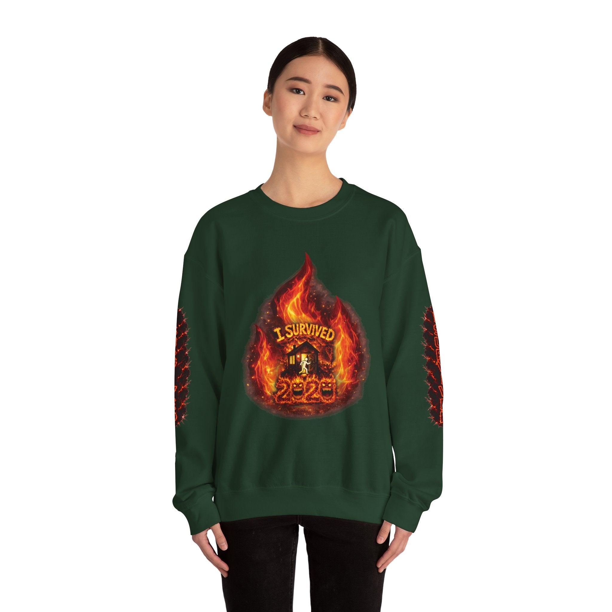 I Survived 2020 — Director's Cut S2:E2 "The Bobcat Fire" | Wildfire Edition Memorial Unisex Heavy Blend™ Crewneck Sweatshirt