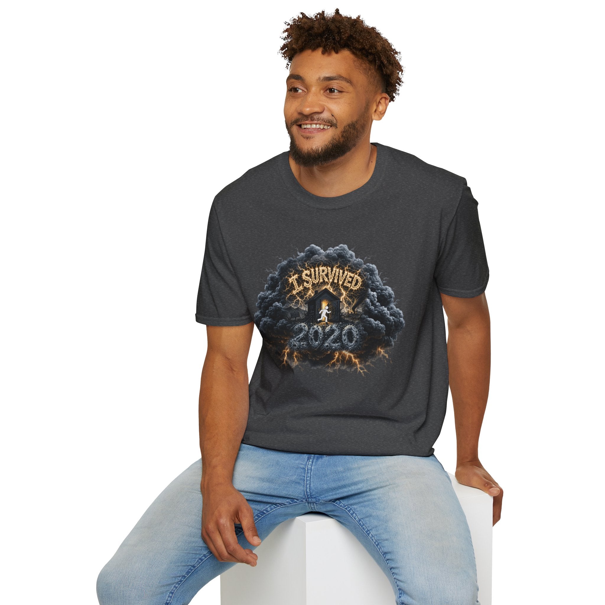 I Survived 2020 — Director's Cut Original Design Teaser Tee | Season 1 Premiere Drop Unisex Softstyle T-Shirt