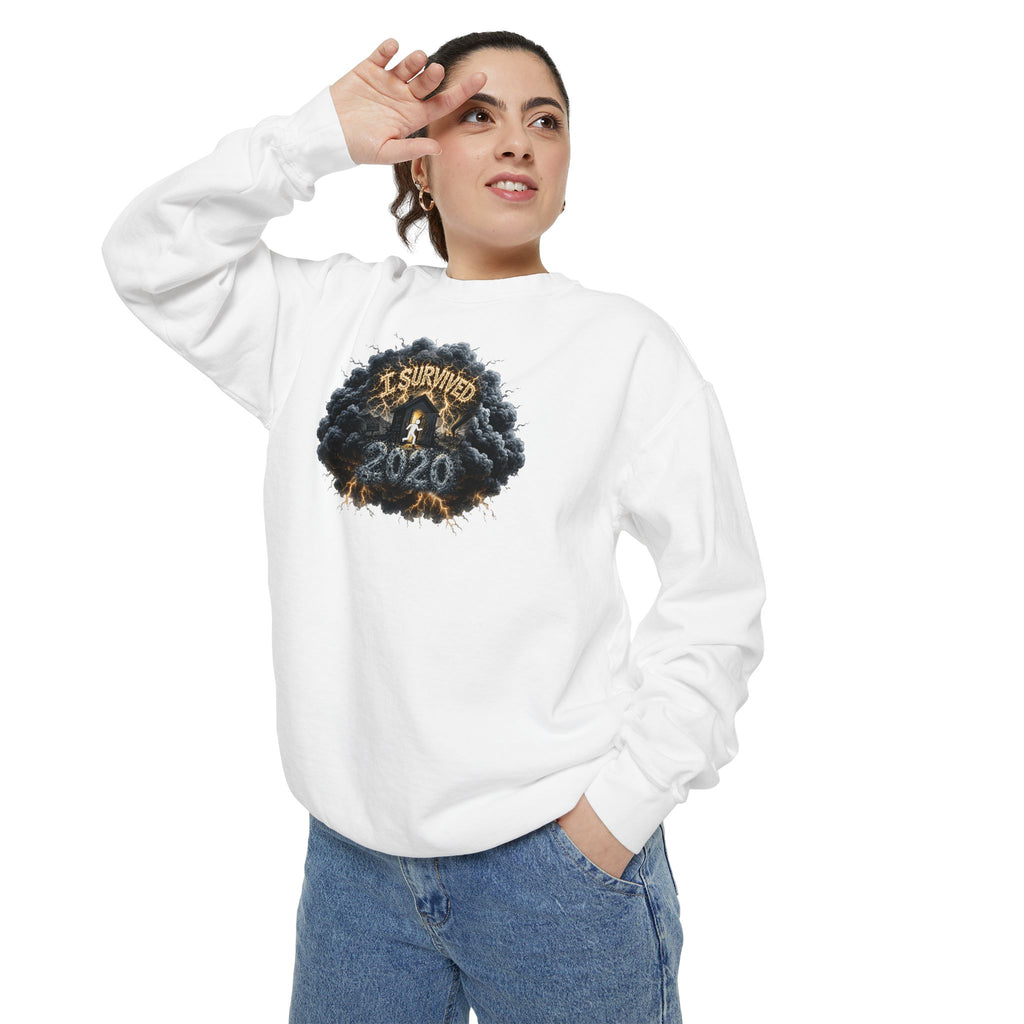 I Survived 2020 — Original PILOT Design: Director's Cut Unisex Garment-Dyed Sweatshirt