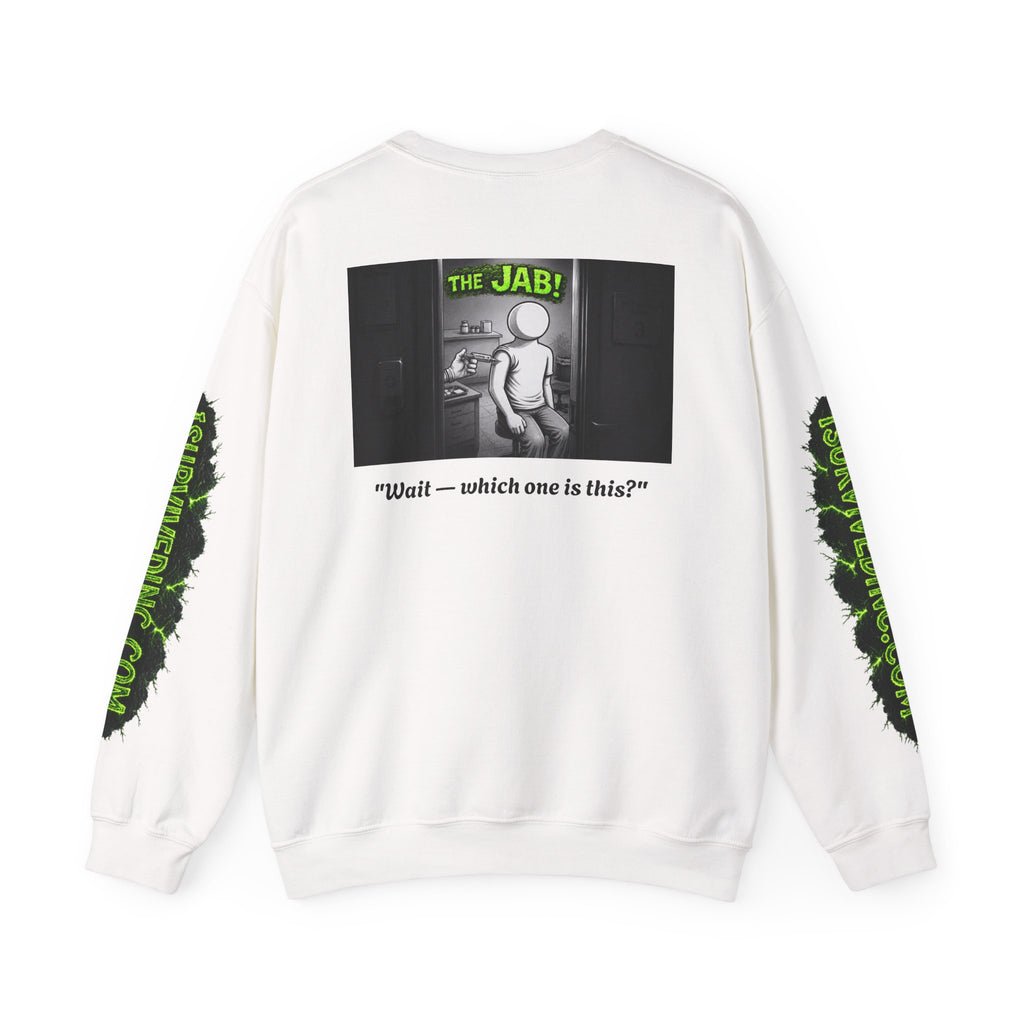 I Survived 2020 — S1:E3 "The Jab!" | Pandemic Edition Unisex Heavy Blend™ Crewneck Sweatshirt