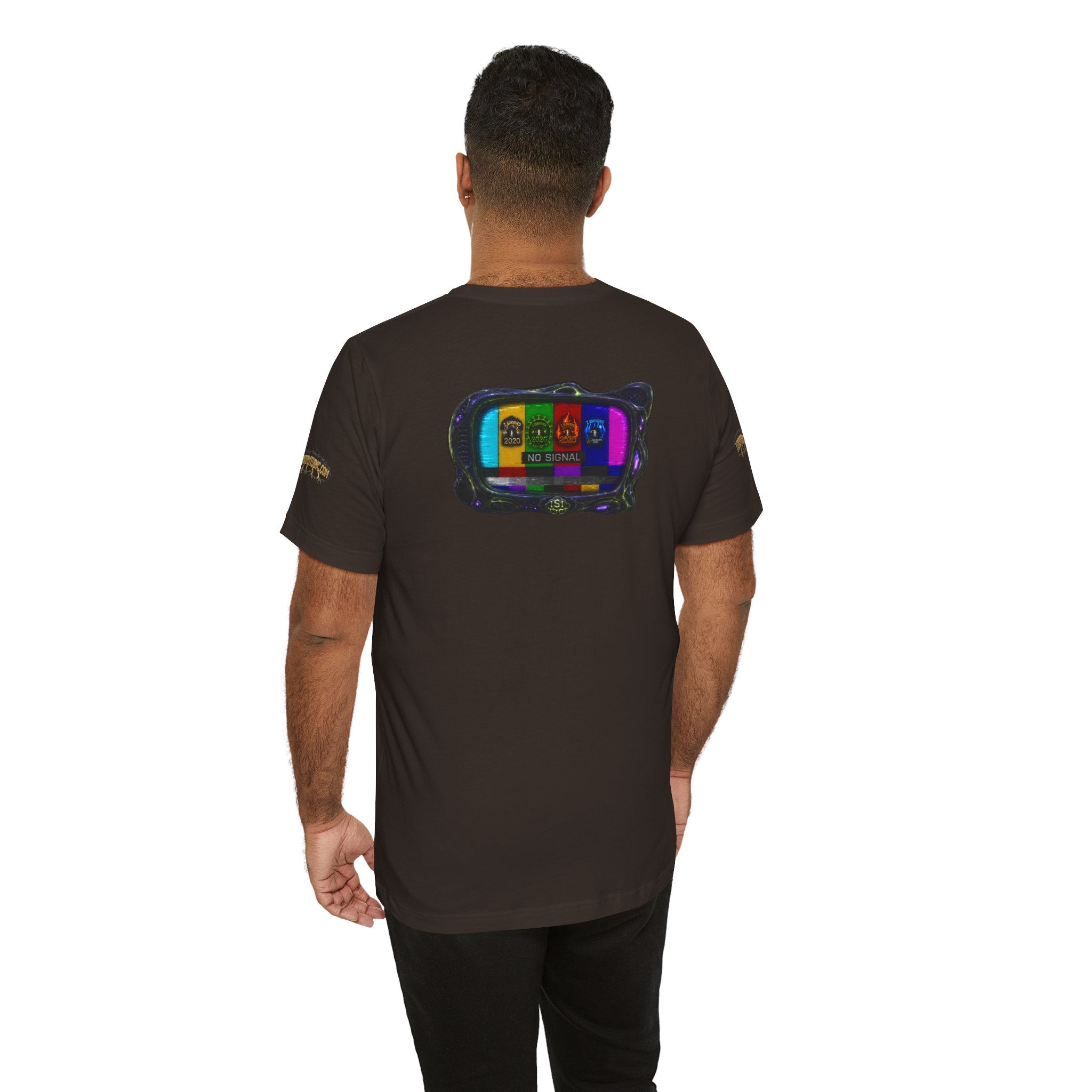 I Survived 2020 — "No Signal" Test Pattern Tee Alien Broadcast Finale Summer Premiere Unisex Jersey Short Sleeve Tee