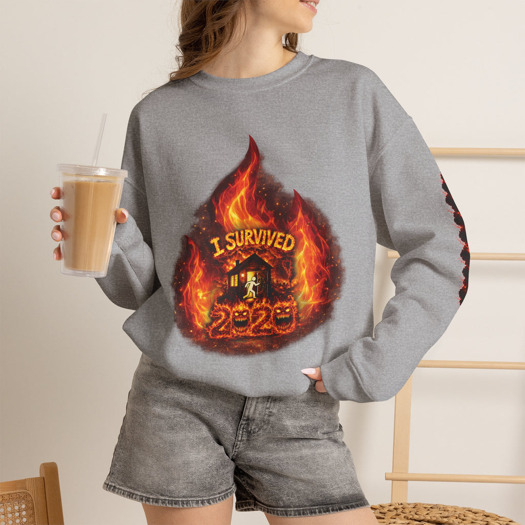 I Survived 2020 — Director's Cut S2:E2 "The Bobcat Fire" | Wildfire Edition Memorial Unisex Heavy Blend™ Crewneck Sweatshirt