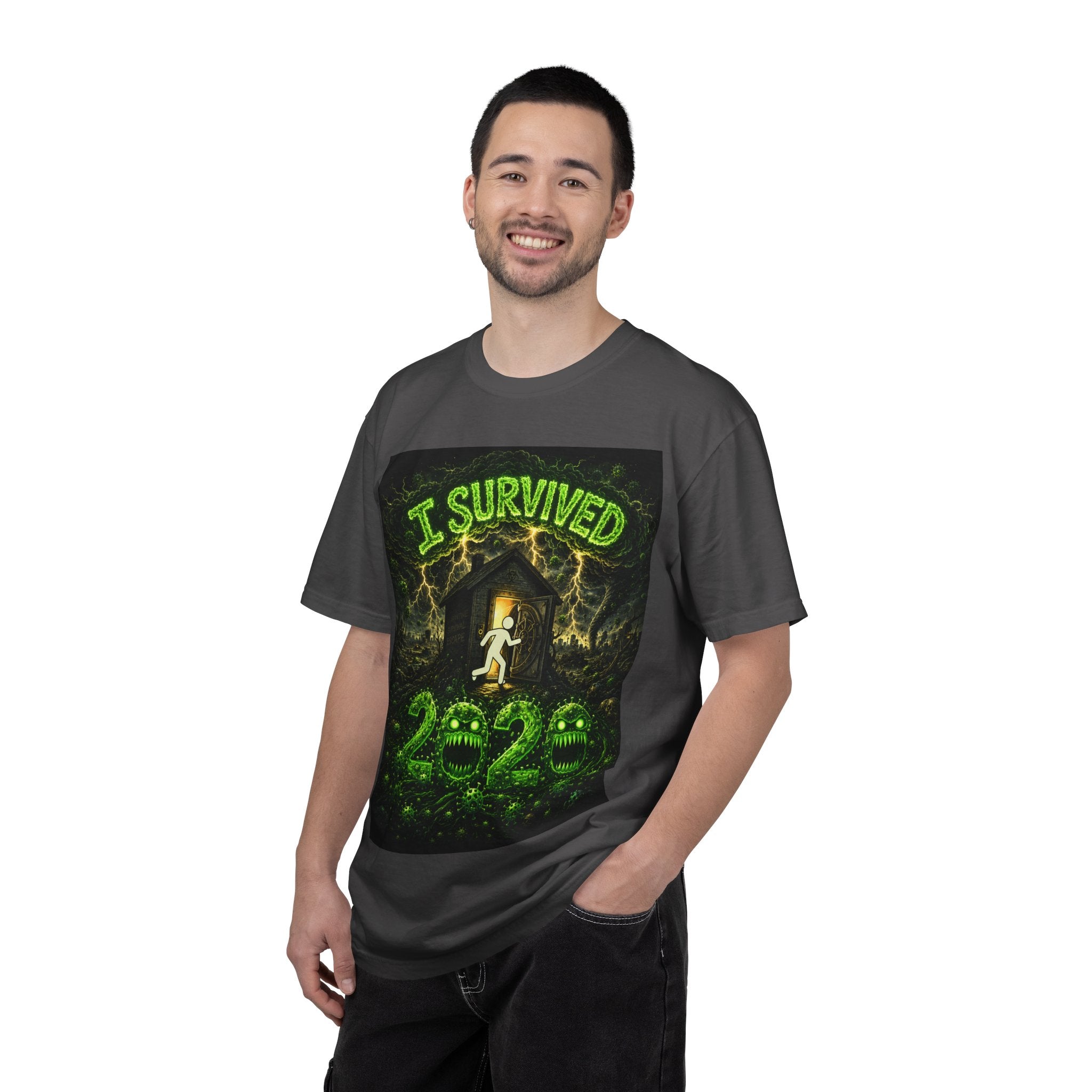 I Survived 2020 — PANDEMIC S1:E4: "Mask Madness" Unisex Garment-Dyed T-shirt