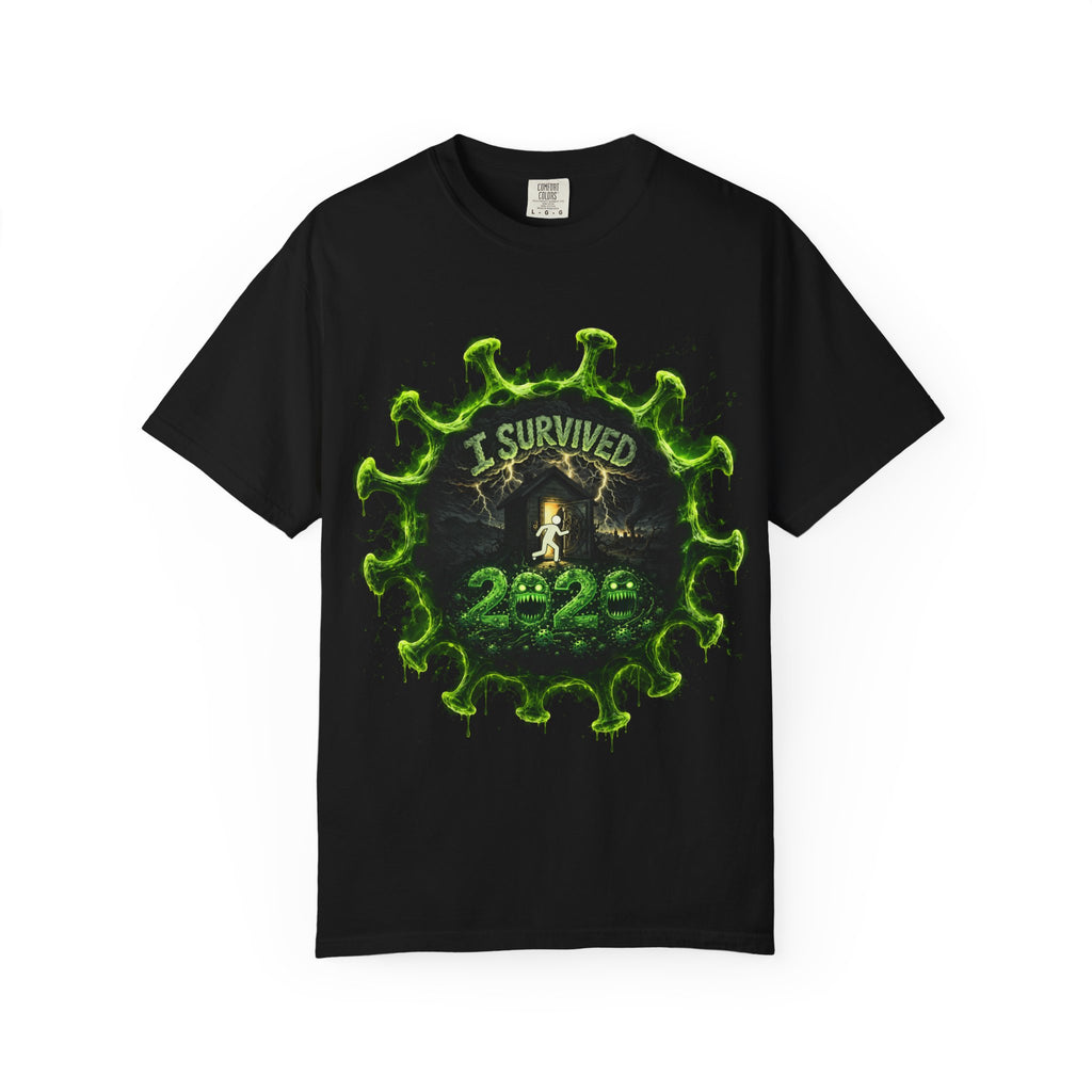 I Survived 2020 — Director's Cut S1:E4 "Mask Madness Mayhem Moment" | Pandemic Edition Unisex Garment-Dyed T-shirt