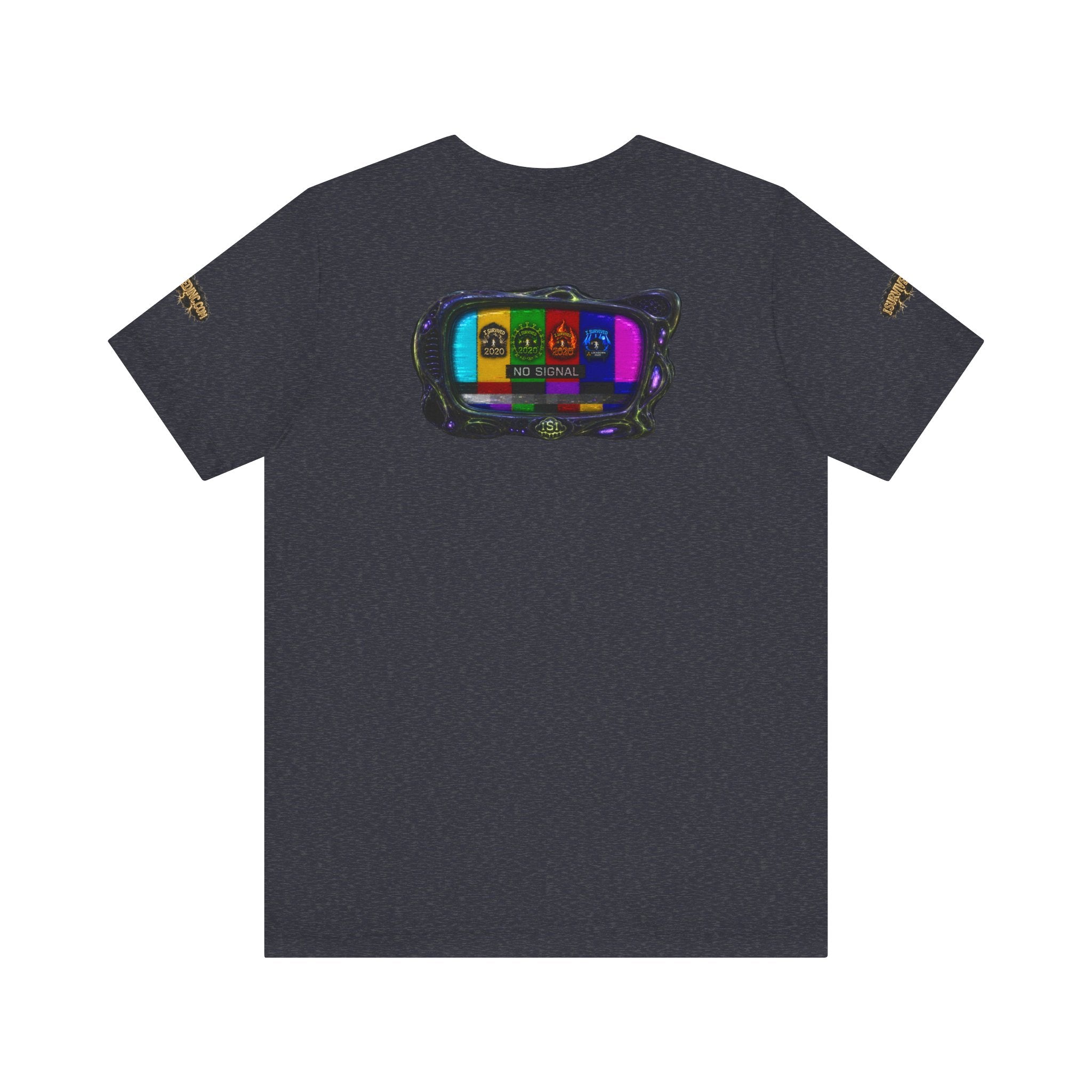 I Survived 2020 — "No Signal" Test Pattern Tee Alien Broadcast Finale Summer Premiere Unisex Jersey Short Sleeve Tee