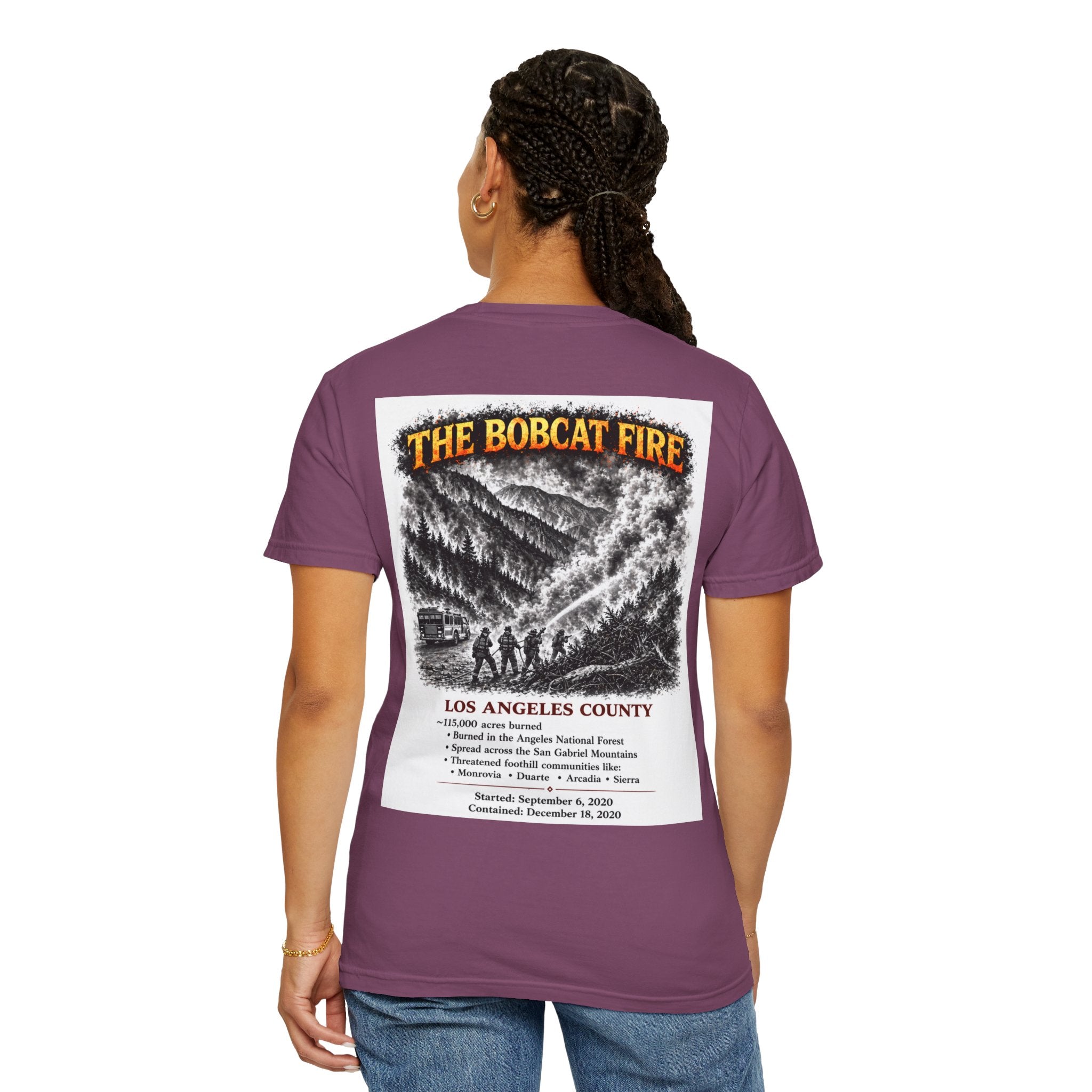 I Survived 2020 — S2:E2 "The Bobcat Fire" | Wildfire Edition Memorial Unisex Garment-Dyed T-shirt