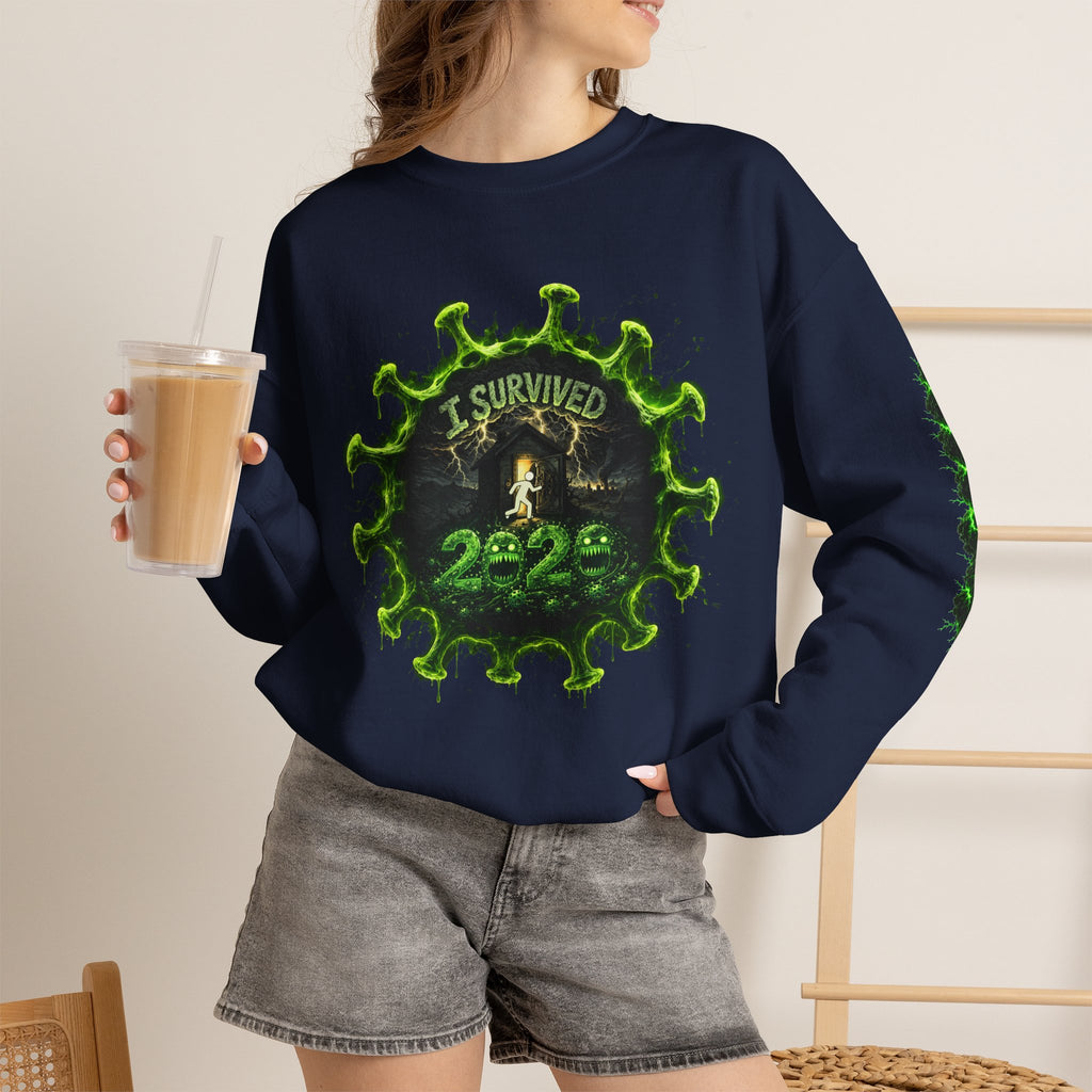 I Survived 2020 — Director's Cut S1:E5 "Delivery Doomsday" | Pandemic Edition Unisex Heavy Blend™ Crewneck Sweatshirt