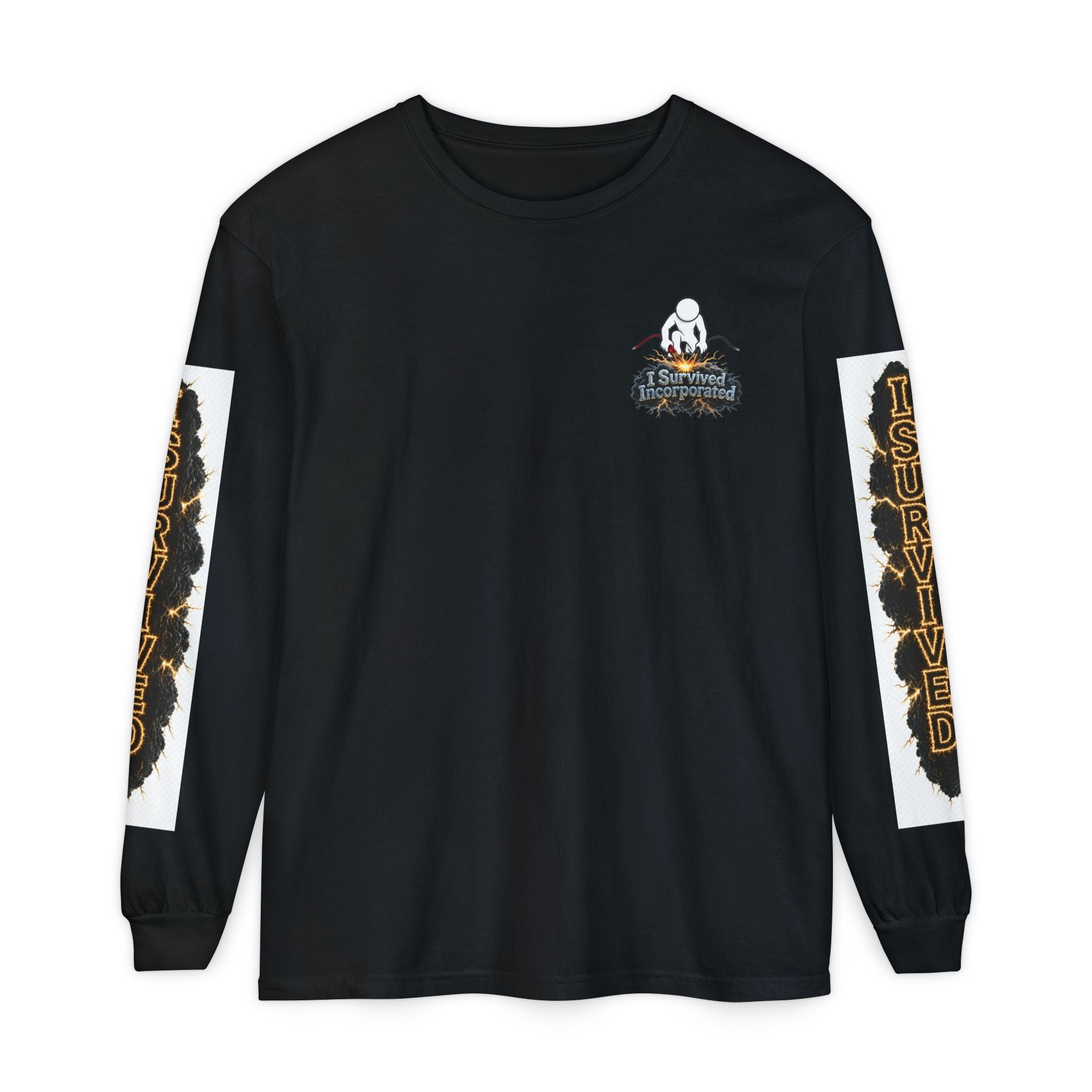 I Survived 2020 — "Please Stand By" Test Pattern Tee Special Edition Summer Premier Unisex Garment-Dyed Long Sleeve T-Shirt