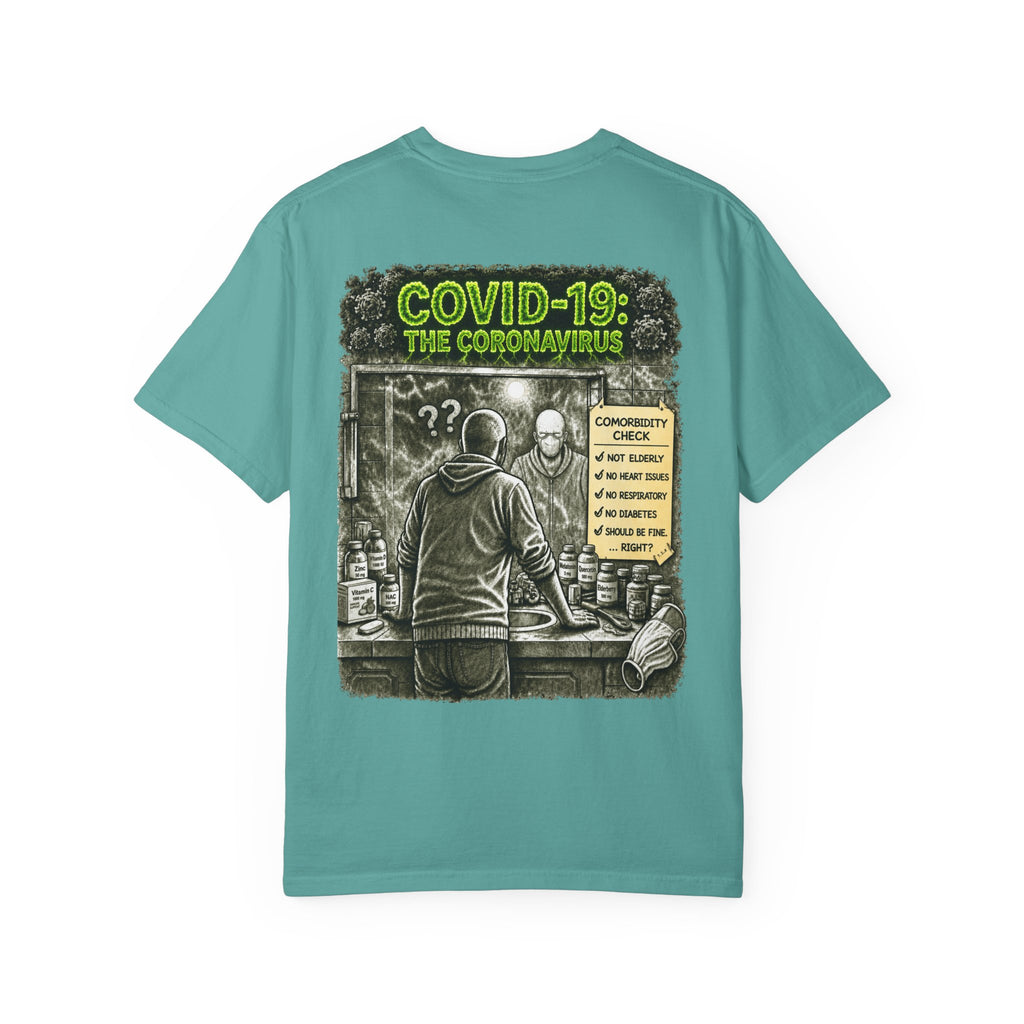 Sobreviví al 2020 — T1:E1 "COVID-19: El Coronavirus" | Camiseta unisex teñida de una pieza, Edición Pandemia