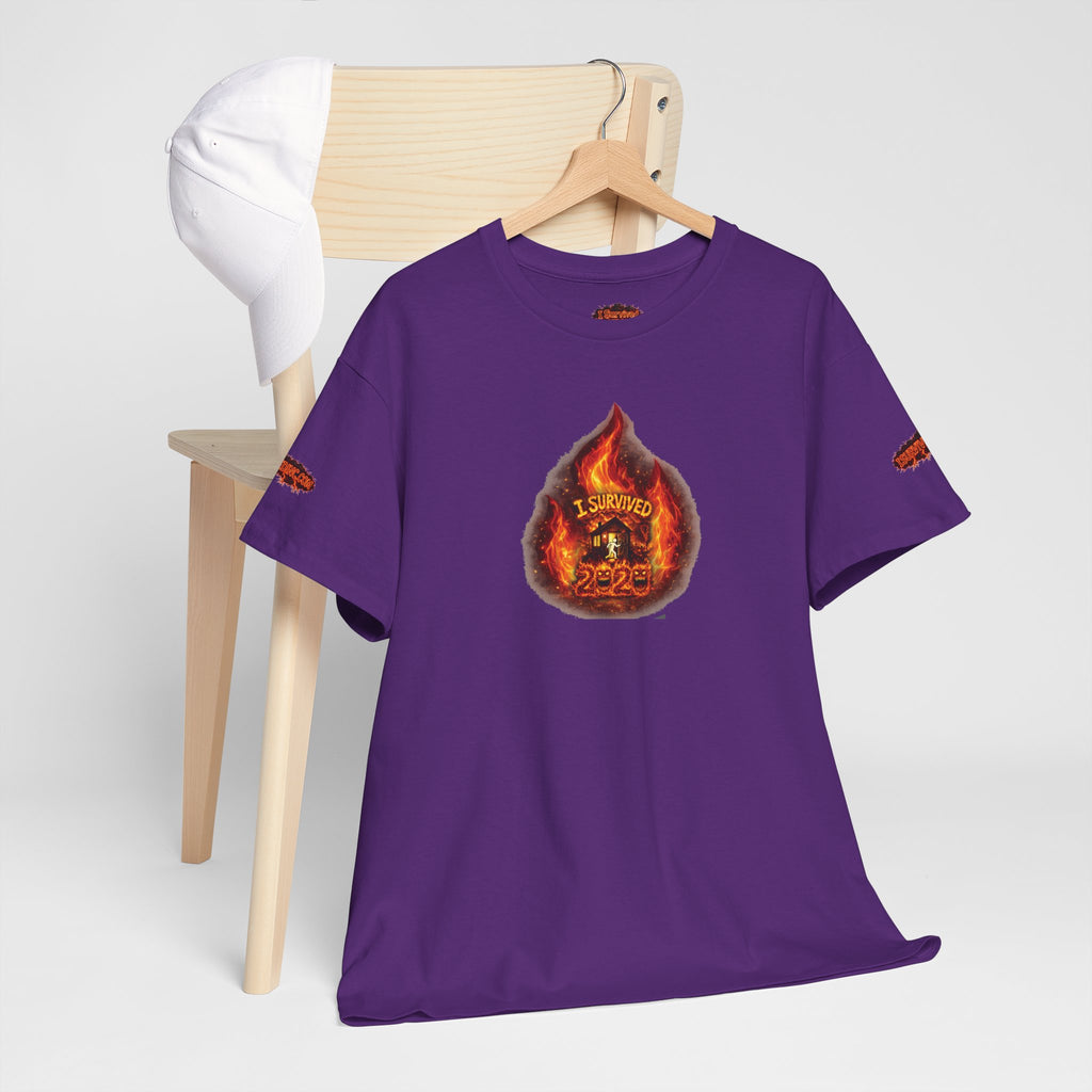 I Survived 2020 — WILDFIRES S2:E2: Director's Cut Special Edition "The Bobcat Fire" Memorial Unisex Heavy Cotton Tee