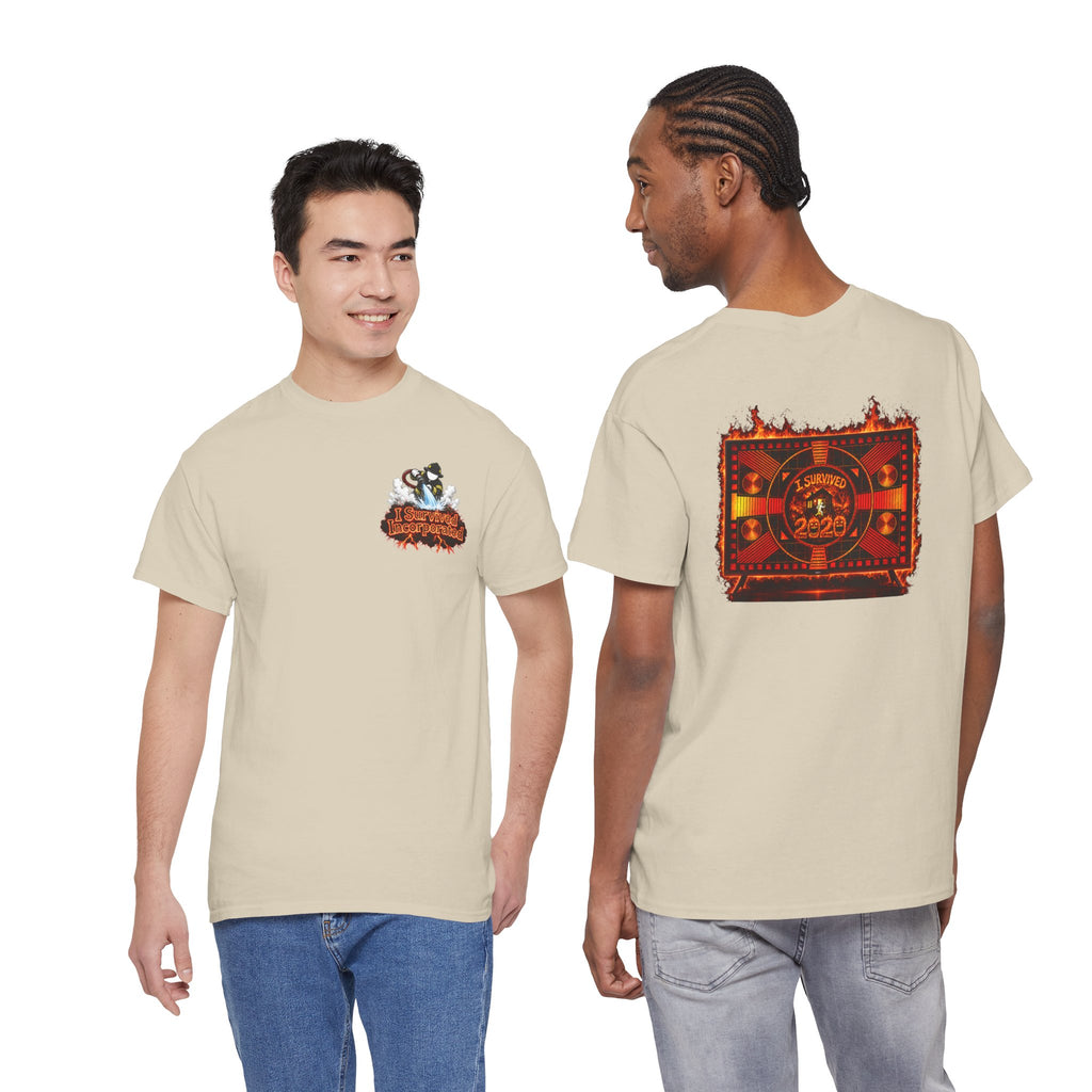 I Survived 2020 — "Please Stand By" Test Pattern Tee Wildfire Signal Edition Summer Premiere Unisex Heavy Cotton Tee