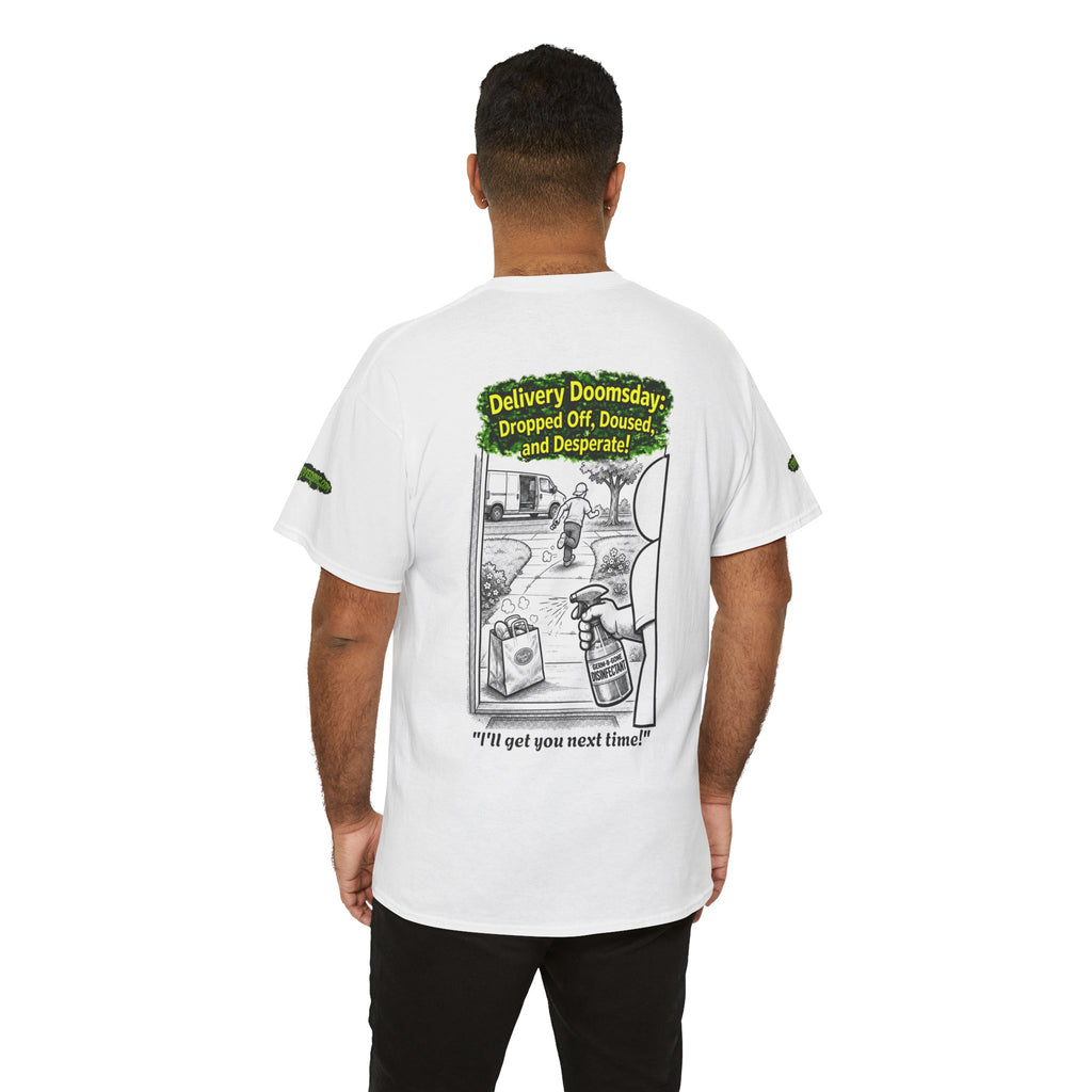 Sobreviví al 2020 — T1:E5 "El día del juicio final de las entregas" | Camiseta unisex de algodón pesado (Edición Pandemia) (EDICIÓN ESPECIAL)