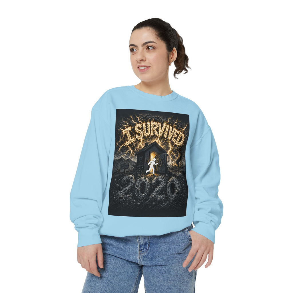 I Survived 2020 — Original PILOT Design Unisex Garment-Dyed Sweatshirt