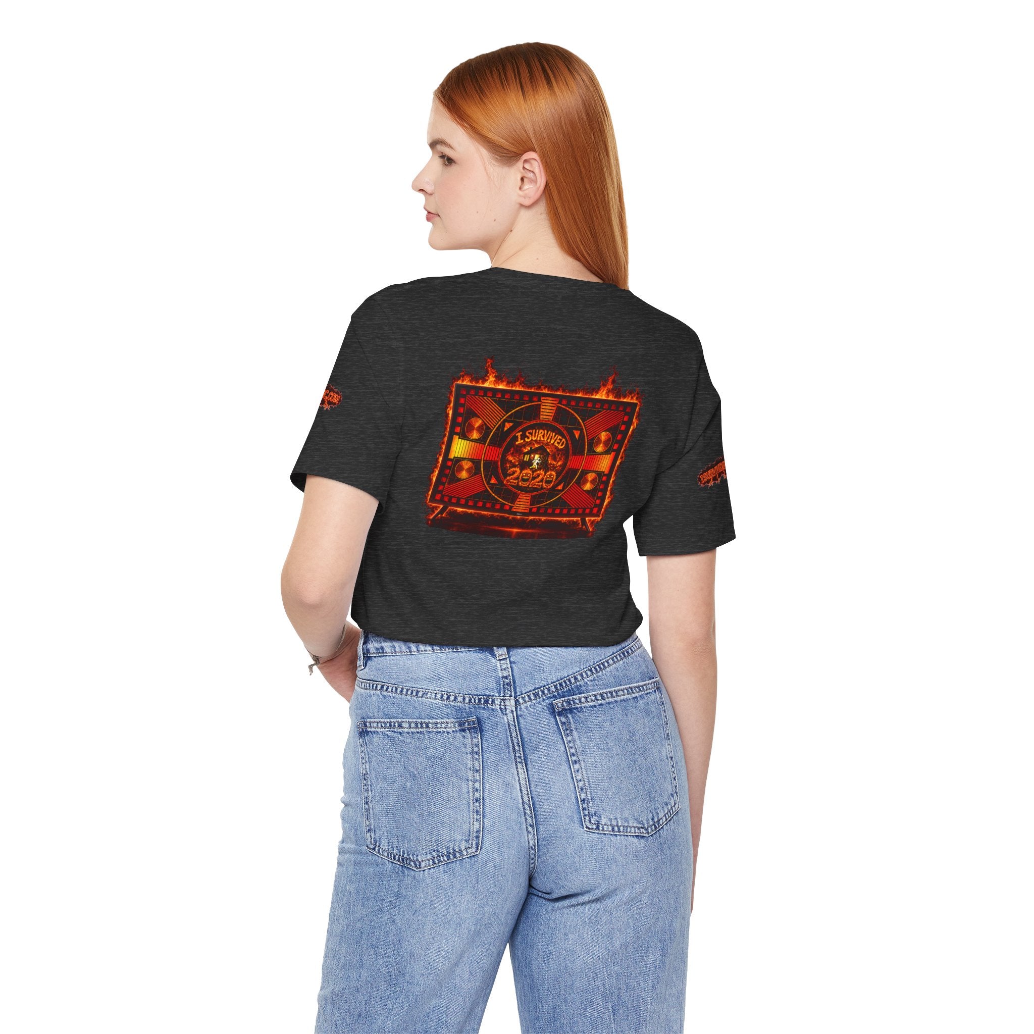I Survived 2020 — "Please Stand By" Test Pattern Tee Wildfire Signal Special Edition Summer Premiere Unisex Jersey Short Sleeve Tee