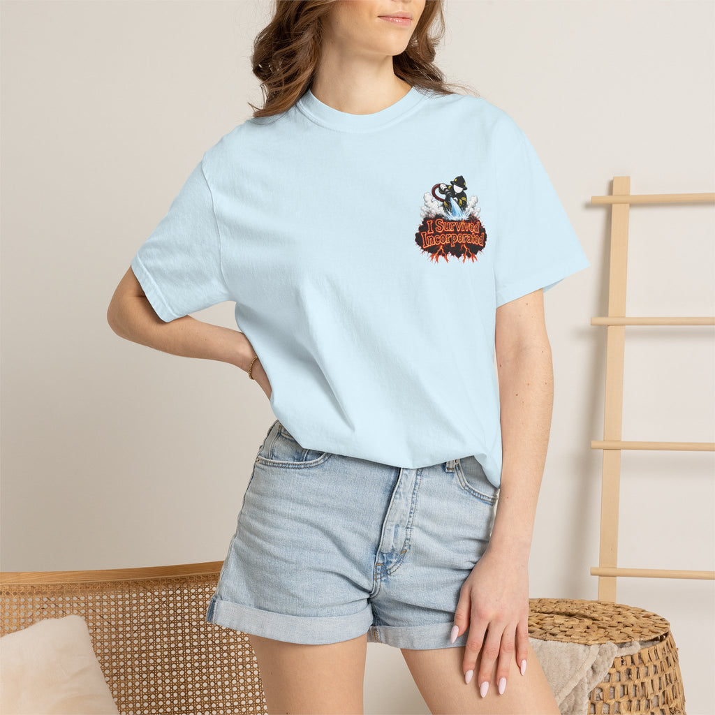 I Survived 2020 — "Please Stand By" Test Pattern Tee Wildfire Signal Edition Summer Premiere Unisex Garment-Dyed T-shirt