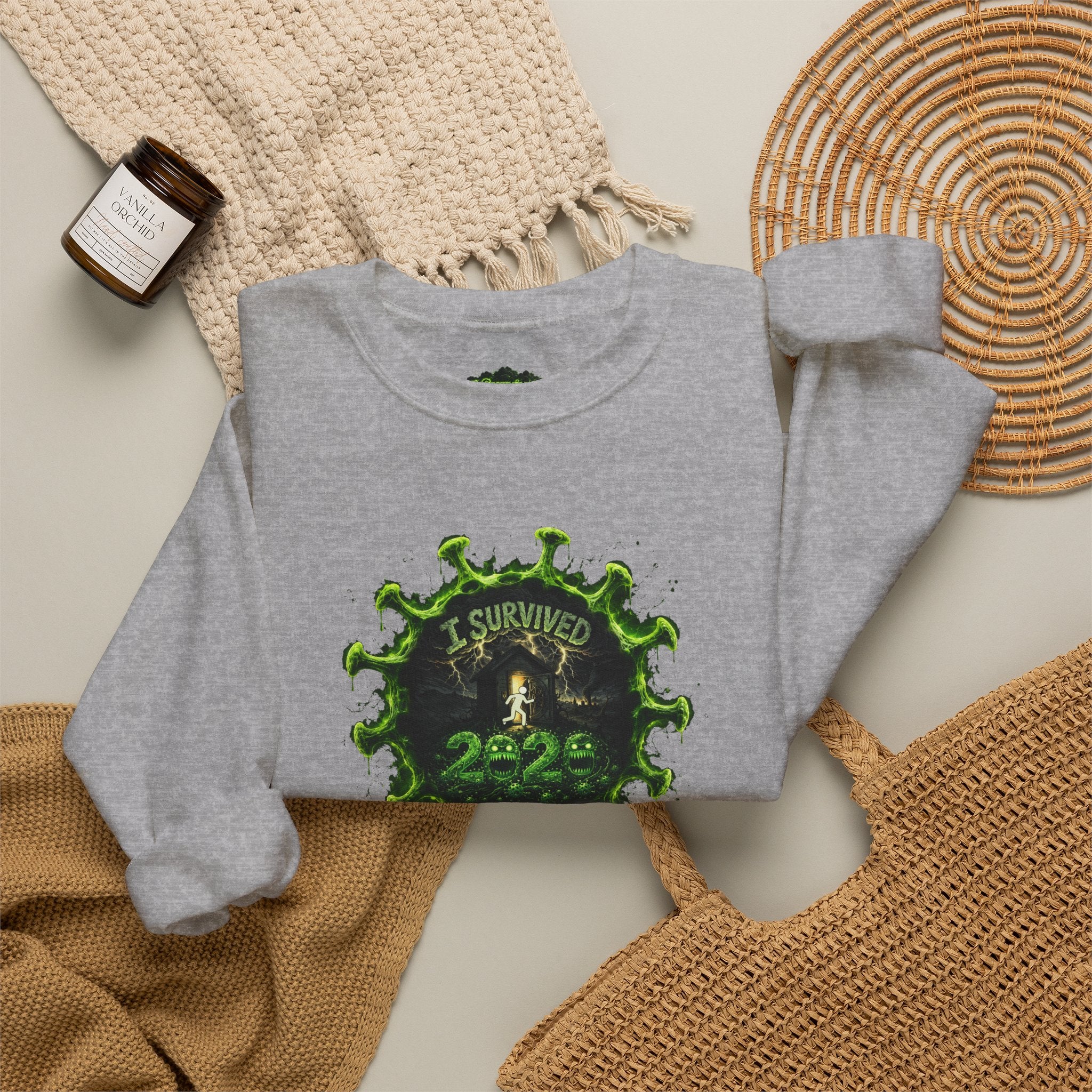 I Survived 2020 — PANDEMIC S1:E4: Director's Cut "Mask Madness" Unisex Heavy Blend™ Crewneck Sweatshirt