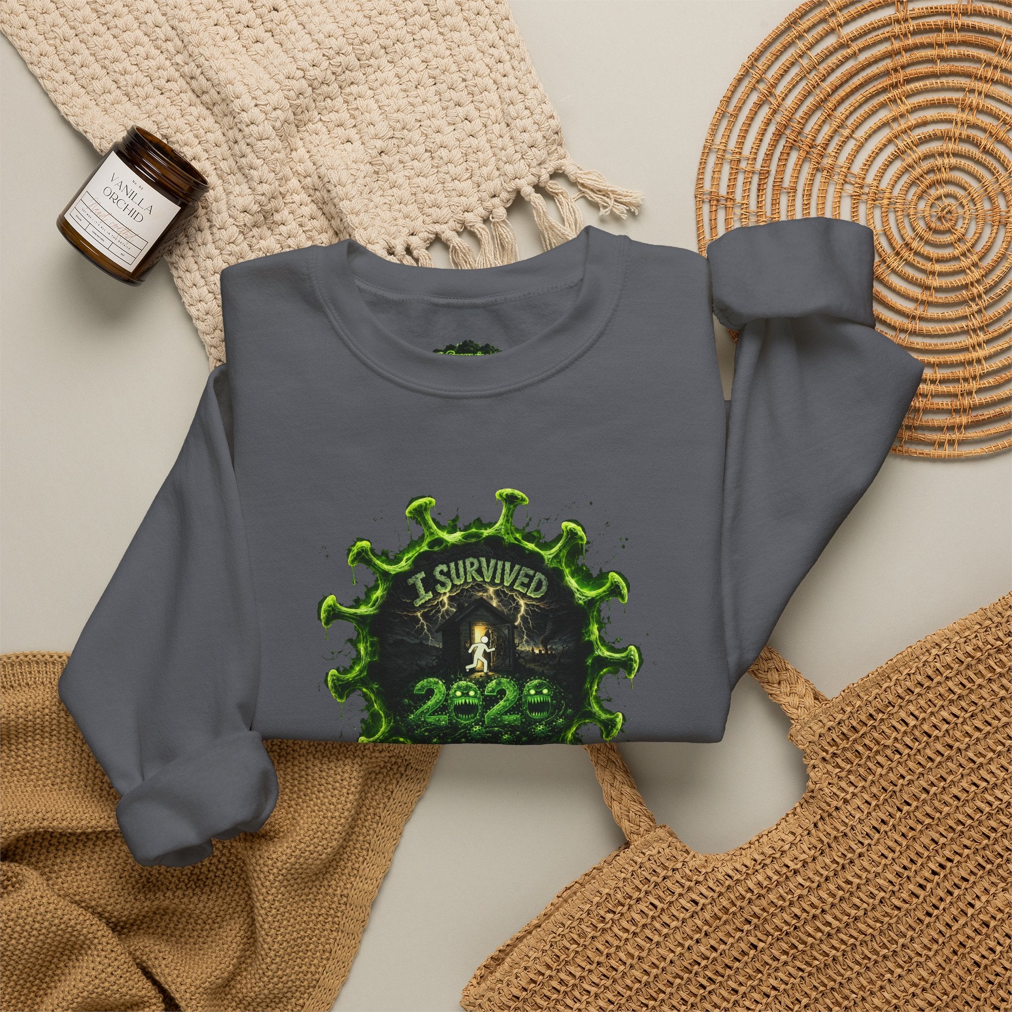 I Survived 2020 — PANDEMIC S1:E4: Director's Cut "Mask Madness" Unisex Heavy Blend™ Crewneck Sweatshirt