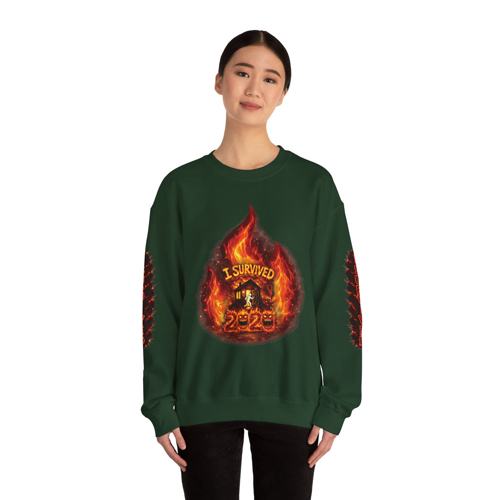 I Survived 2020 — Director's Cut S2:E4 "Western U.S. Wildfire Season" | Mid-Season Finale Pt. 1 | Wildfire Edition Memorial Unisex Heavy Blend™ Crewneck Sweatshirt