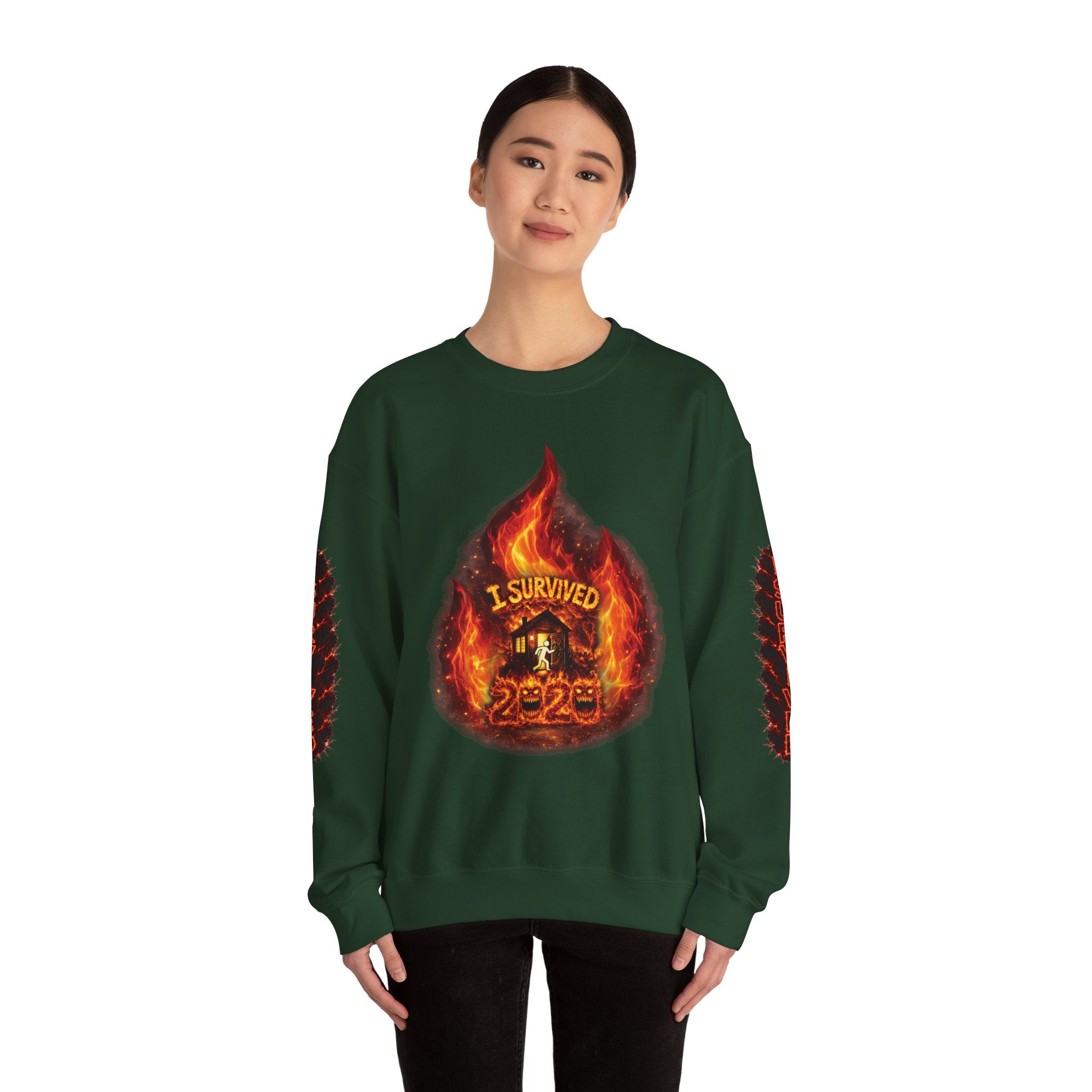 I Survived 2020 — Director's Cut S2:E4 "Western U.S. Wildfire Season" | Mid-Season Finale Pt. 1 | Wildfire Edition Memorial Unisex Heavy Blend™ Crewneck Sweatshirt