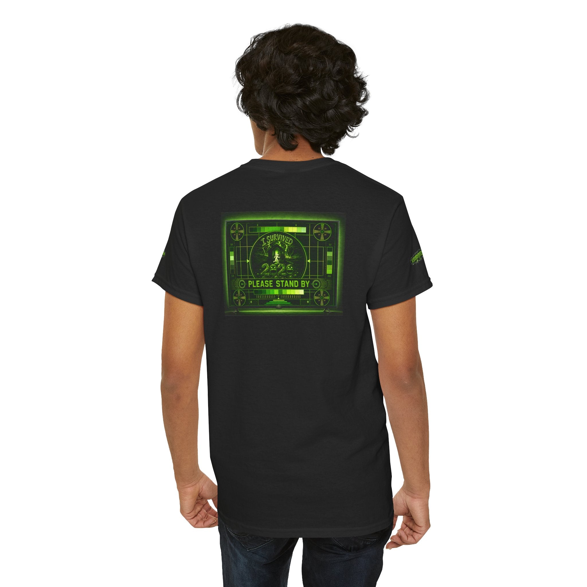 I Survived 2020 — "Please Stand By" Test Pattern Toxic Signal Tee Special Edition Summer Premiere Unisex Heavy Cotton Tee