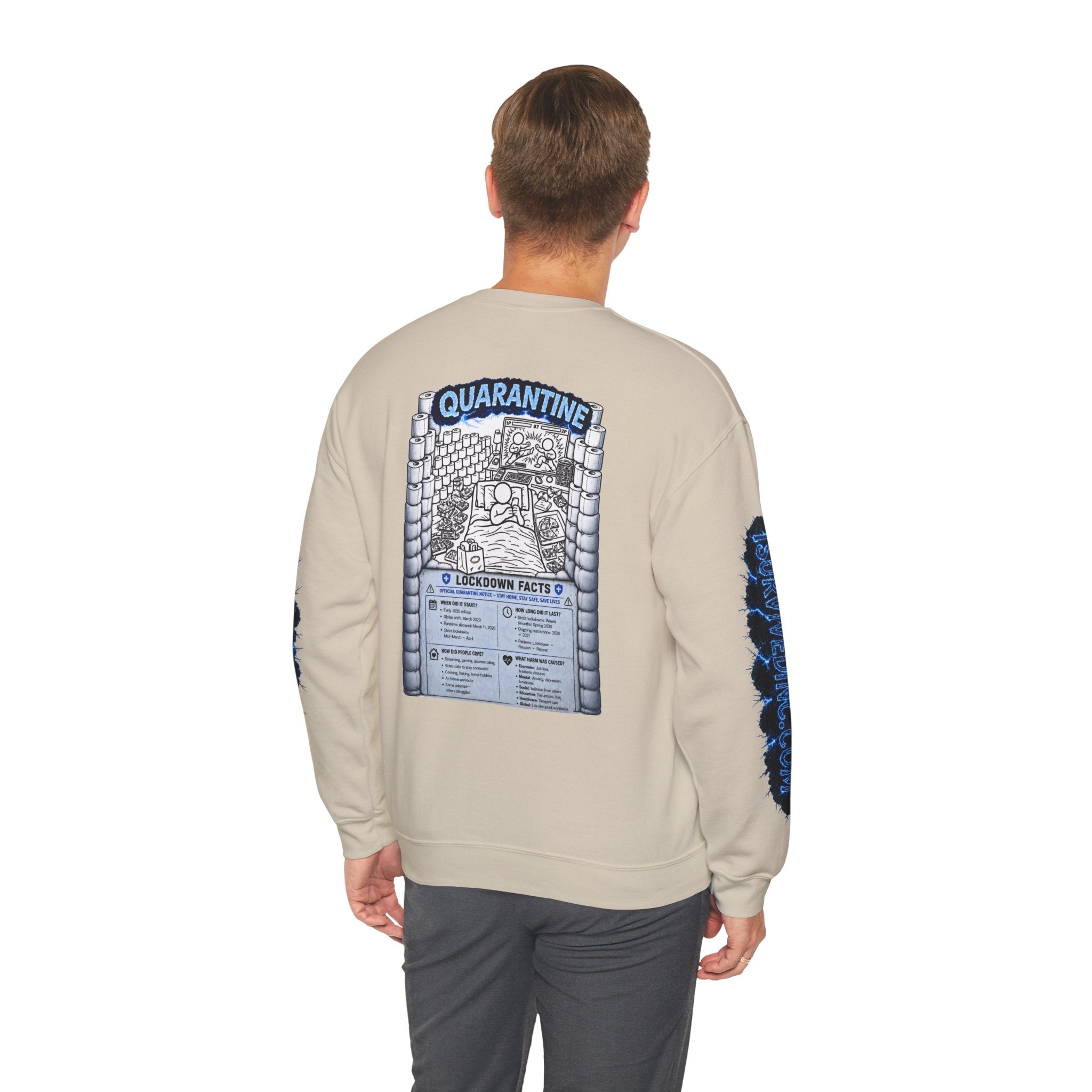 I Survived 2020 — LOCKDOWN S3:E1: "Quarantine" Unisex Heavy Blend™ Crewneck Sweatshirt