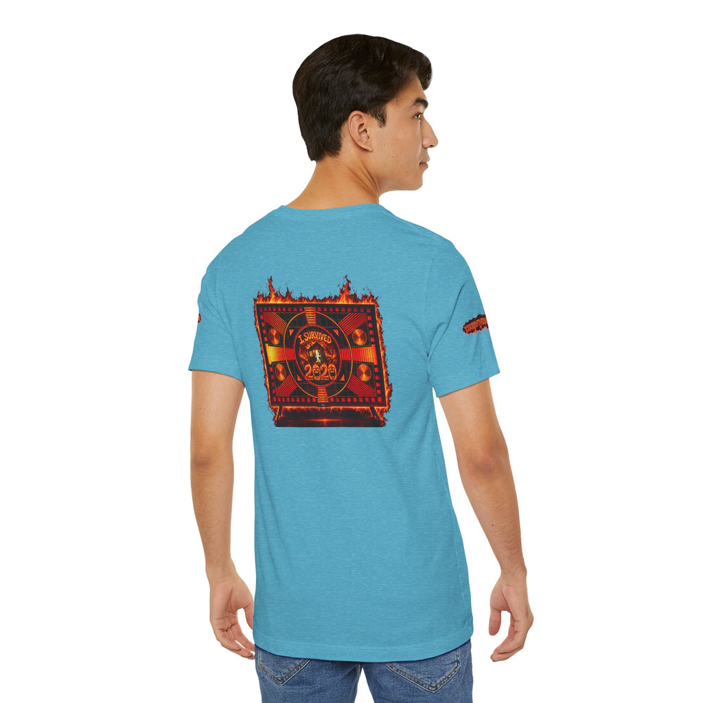 I Survived 2020 — "Please Stand By" Test Pattern Tee Wildfire Signal Special Edition Summer Premiere Unisex Jersey Short Sleeve Tee