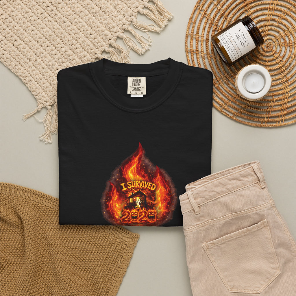 I Survived 2020 — WILDFIRES S2:E2: Director's Cut "The Bobcat Fire" Memorial Unisex Garment-Dyed T-shirt
