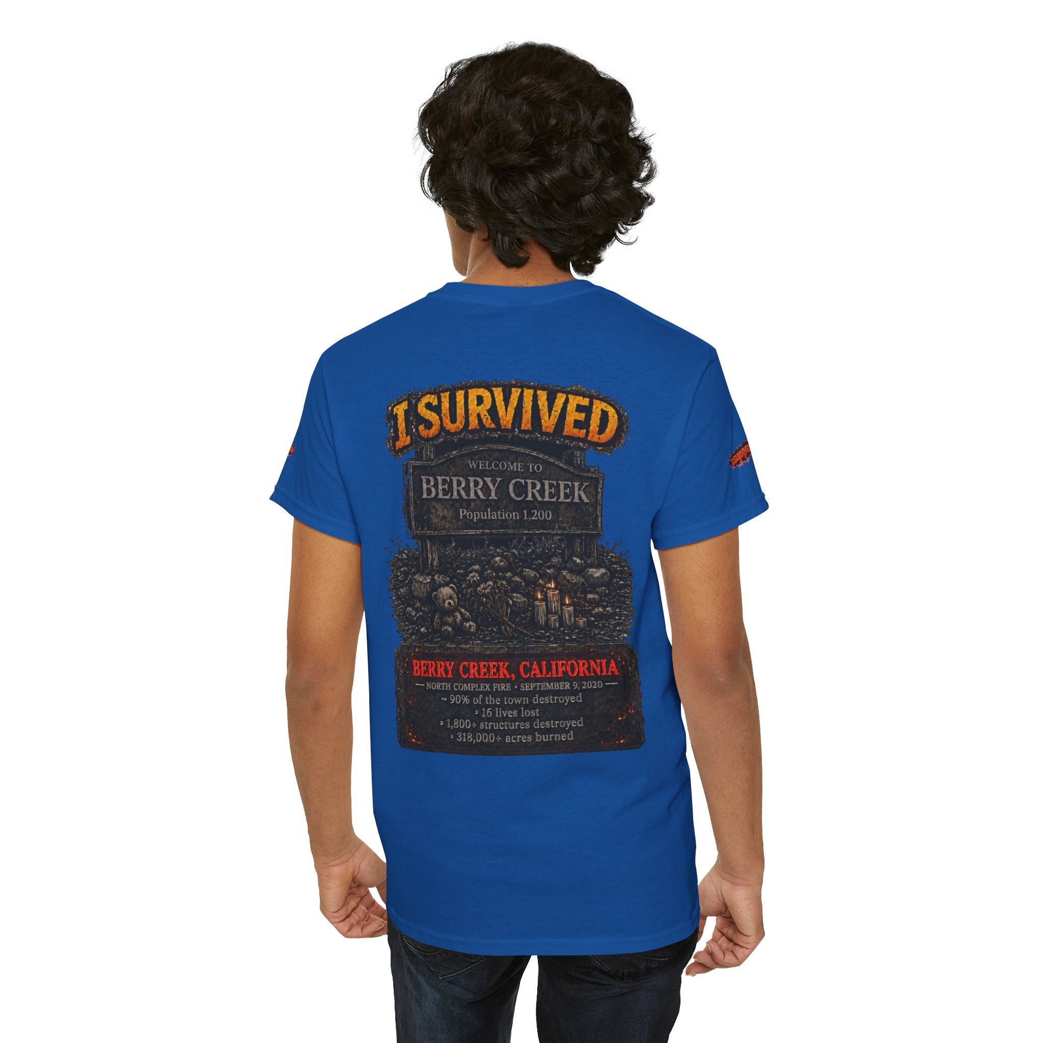 I Survived 2020 — Director's Cut S2:E1 "Berry Creek" | Wildfire Edition Memorial Unisex Heavy Cotton Tee (SPECIAL EDITION)