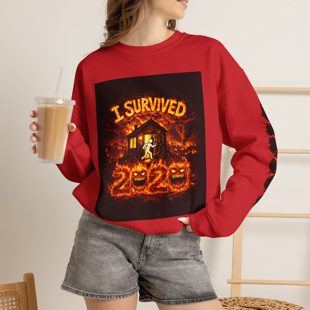 I Survived 2020 — WILDFIRES S2:E3: "The California Wildfires" Memorial Unisex Heavy Blend™ Crewneck Sweatshirt