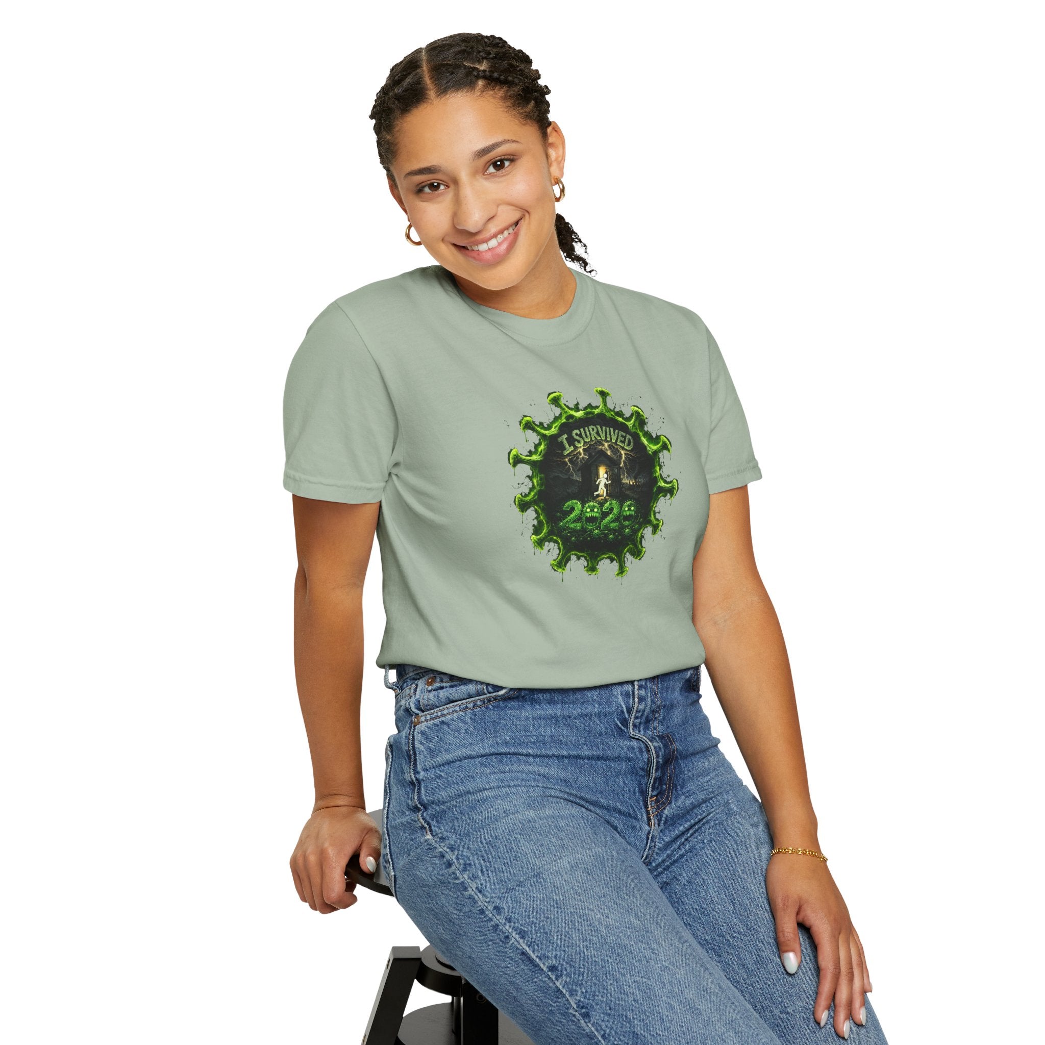 I Survived 2020 —  PANDEMIC S1:E1: Director's Cut "COVID-19: The Coronavirus" Unisex Garment-Dyed T-shirt