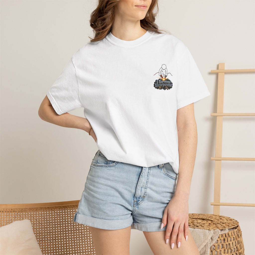 I Survived 2020 — "Please Stand By" Test Pattern Tee Summer Premier Unisex Garment-Dyed T-shirt