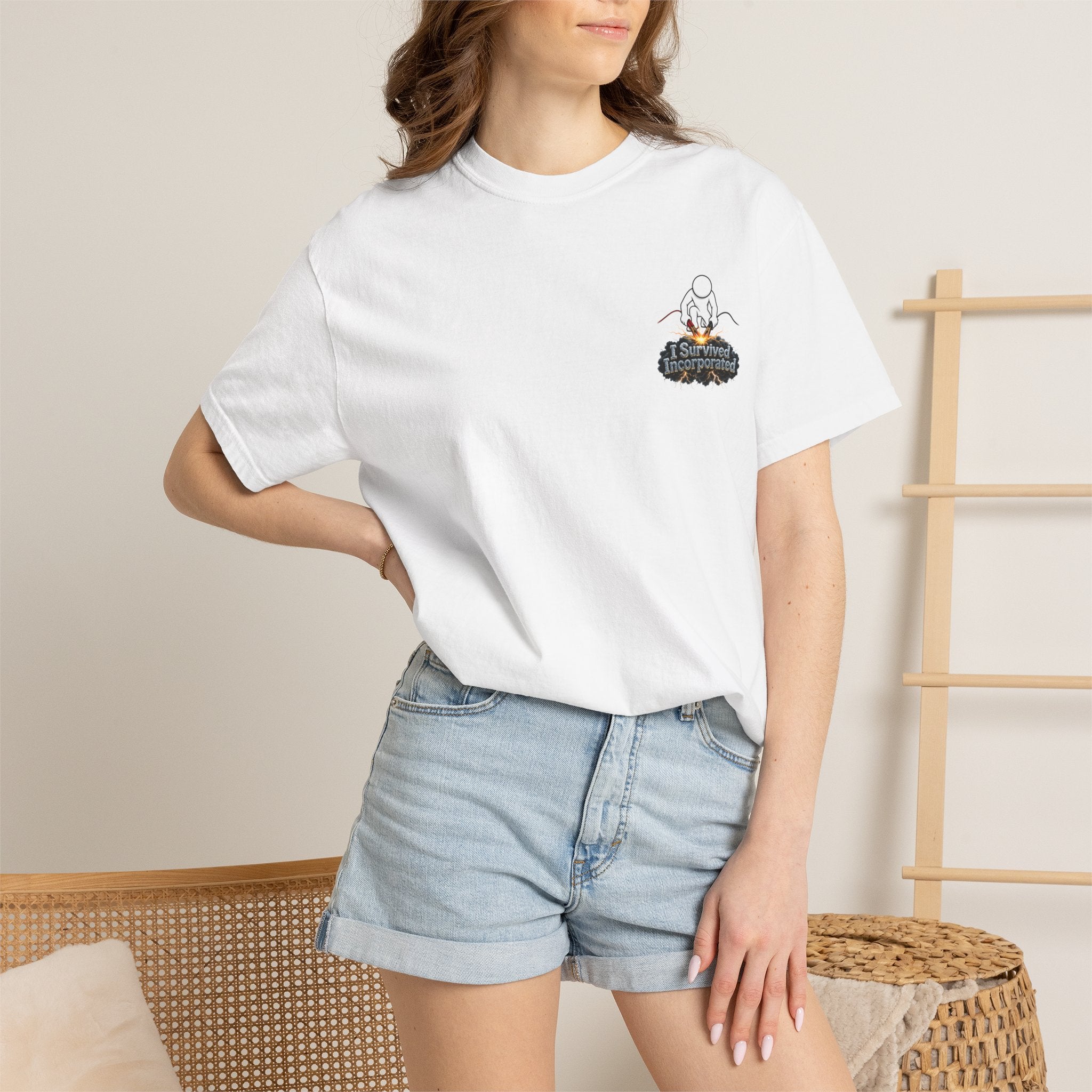 I Survived 2020 — "Please Stand By" Test Pattern Tee Summer Premier Unisex Garment-Dyed T-shirt