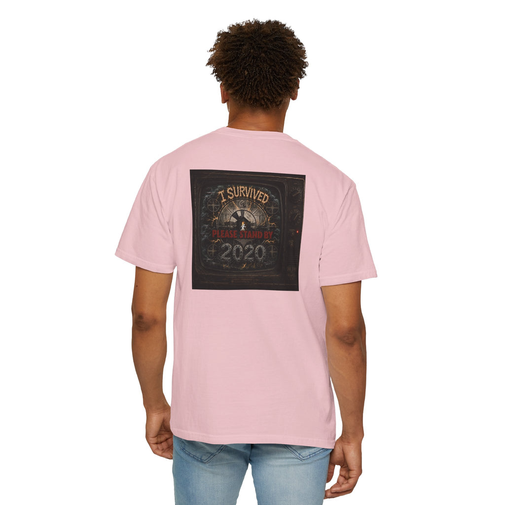 I Survived 2020 — "Please Stand By" Test Pattern Tee Summer Premier Unisex Garment-Dyed T-shirt