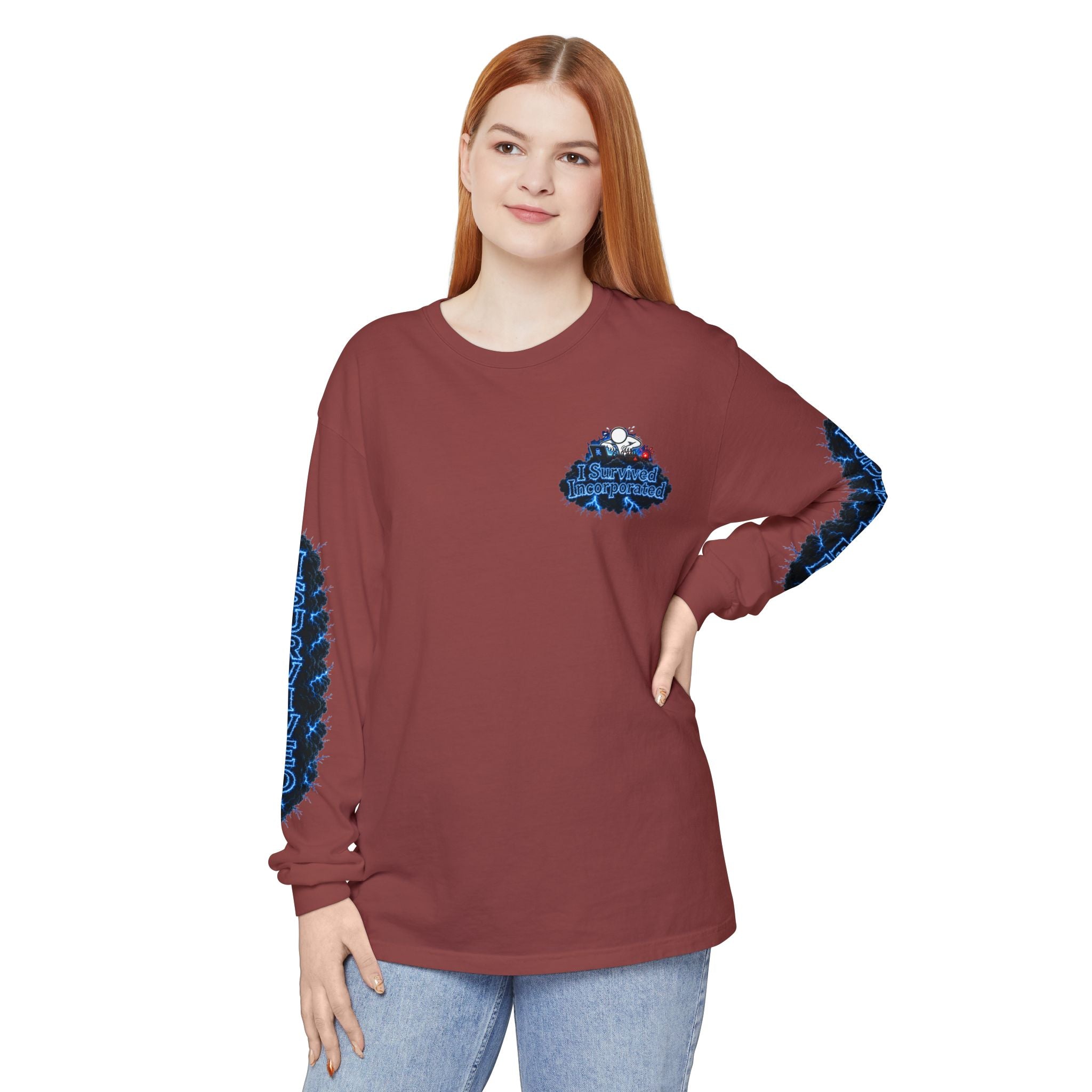 I Survived 2020 — "Please Stand By" Test Pattern Tee Lockdown Special Edition Summer Exclusive Unisex Garment-Dyed Long Sleeve T-Shirt