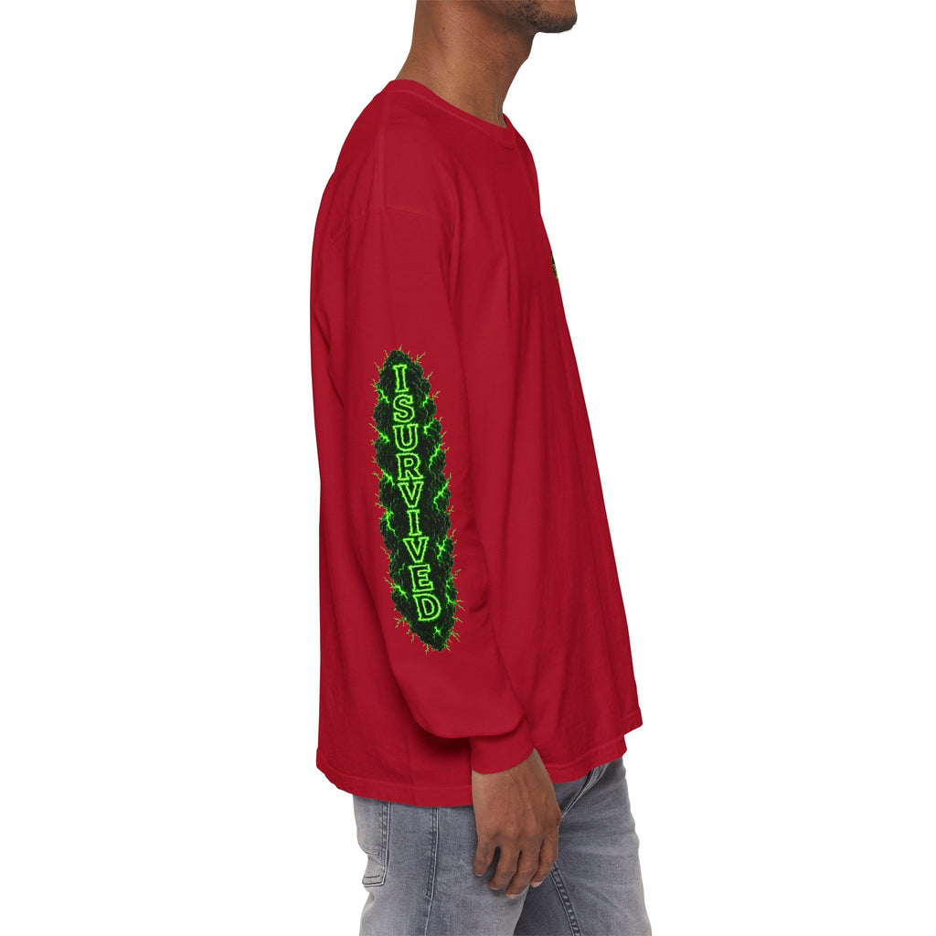 I Survived 2020 — "Please Stand By" Test Pattern Toxic Signal Tee Special Edition Summer Premiere Unisex Garment-Dyed Long Sleeve T-Shirt