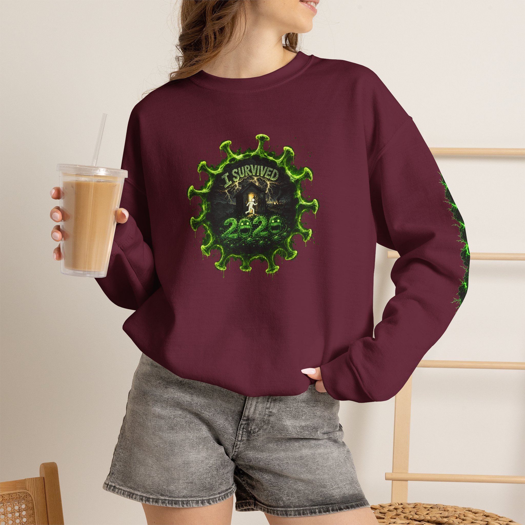 I Survived 2020 — PANDEMIC S1:E5: Director's Cut "Delivery Doomsday" Unisex Heavy Blend™ Crewneck Sweatshirt