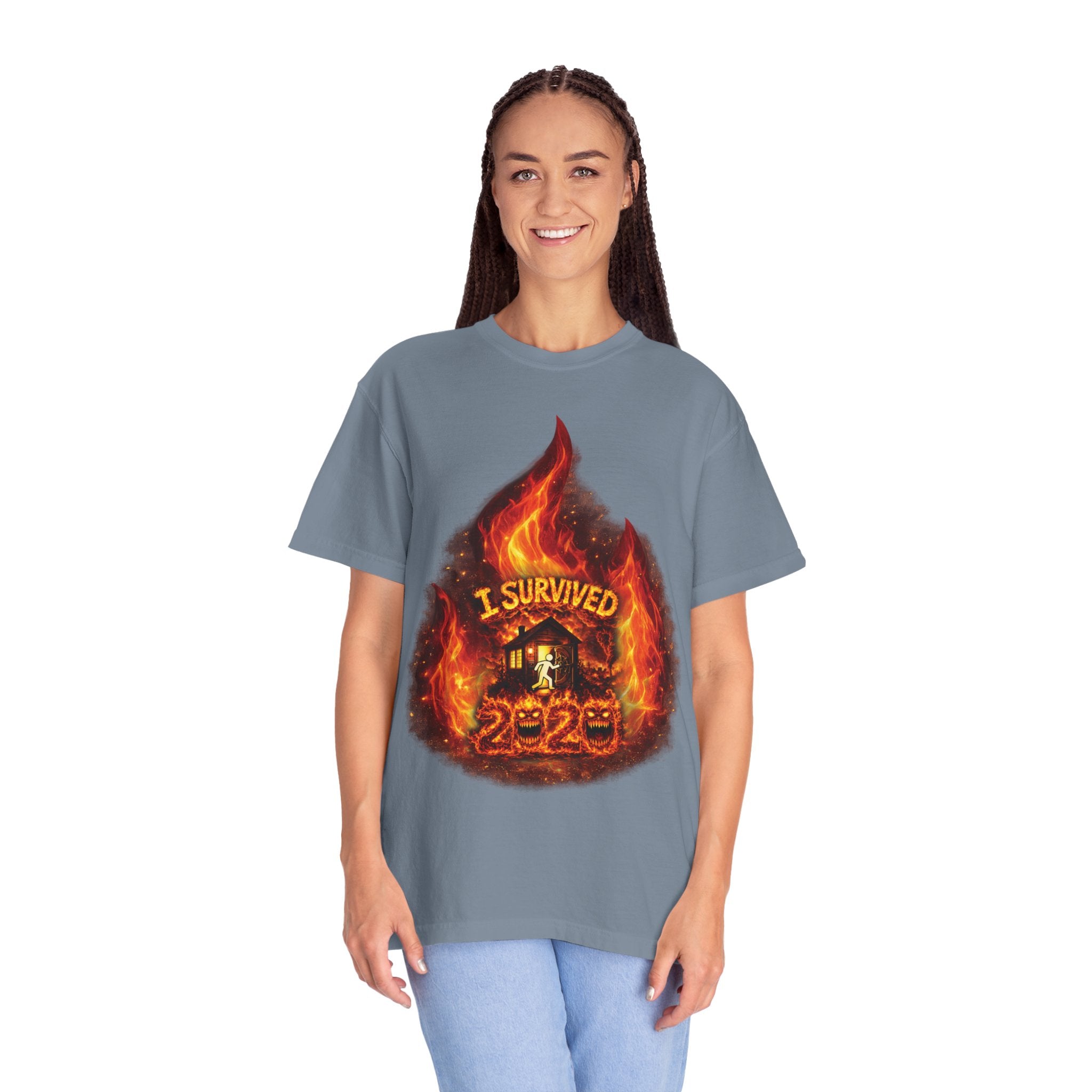 I Survived 2020 — Director's Cut S2:E4 "Western U.S. Wildfire Season" | Mid-Season Finale Pt. 1 | Wildfire Edition Memorial Unisex Garment-Dyed T-shirt