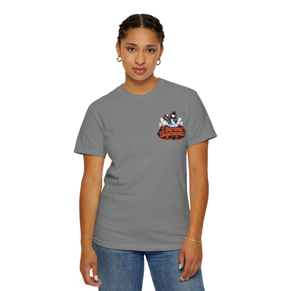 I Survived 2020 — "Please Stand By" Test Pattern Tee Wildfire Signal Edition Summer Premiere Unisex Garment-Dyed T-shirt