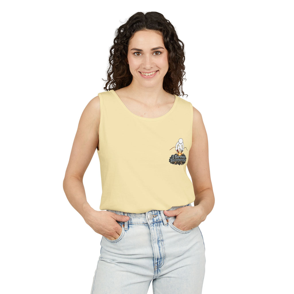 I Survived 2020 — "Please Stand By" Test Pattern Tee Summer Premier  Unisex Garment-Dyed Tank Top