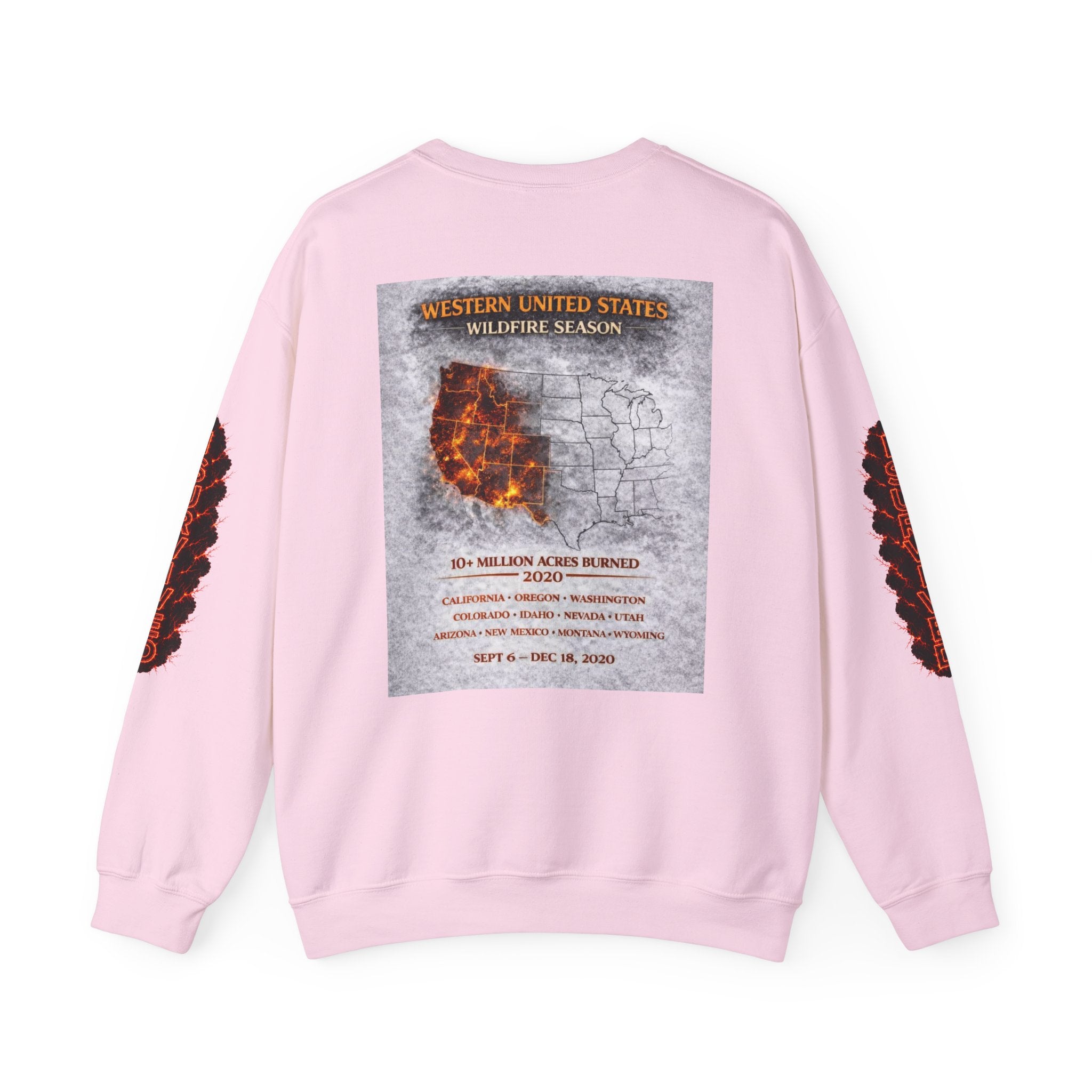 I Survived 2020 — Director's Cut S2:E4 "Western U.S. Wildfire Season" | Mid-Season Finale Pt. 1 | Wildfire Edition Memorial Unisex Heavy Blend™ Crewneck Sweatshirt