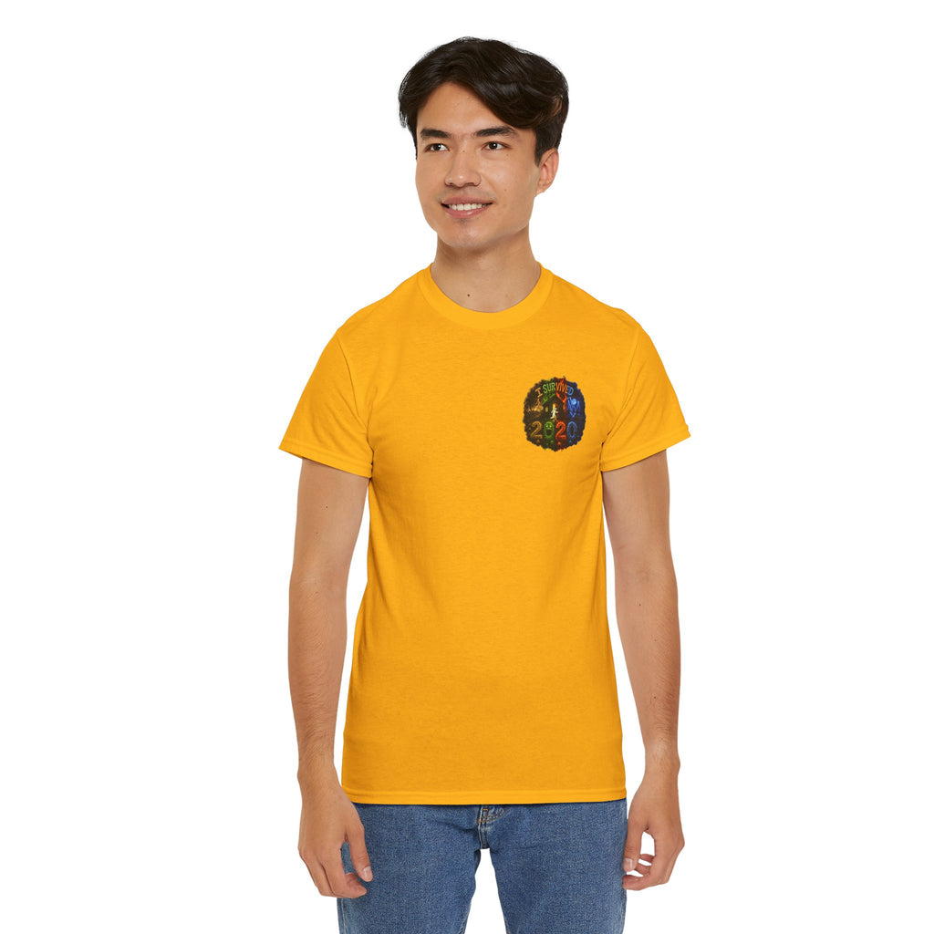 I Survived 2020 — "No Signal" Test Pattern Tee Alien Broadcast Finale Summer Premiere Unisex Heavy Cotton Tee