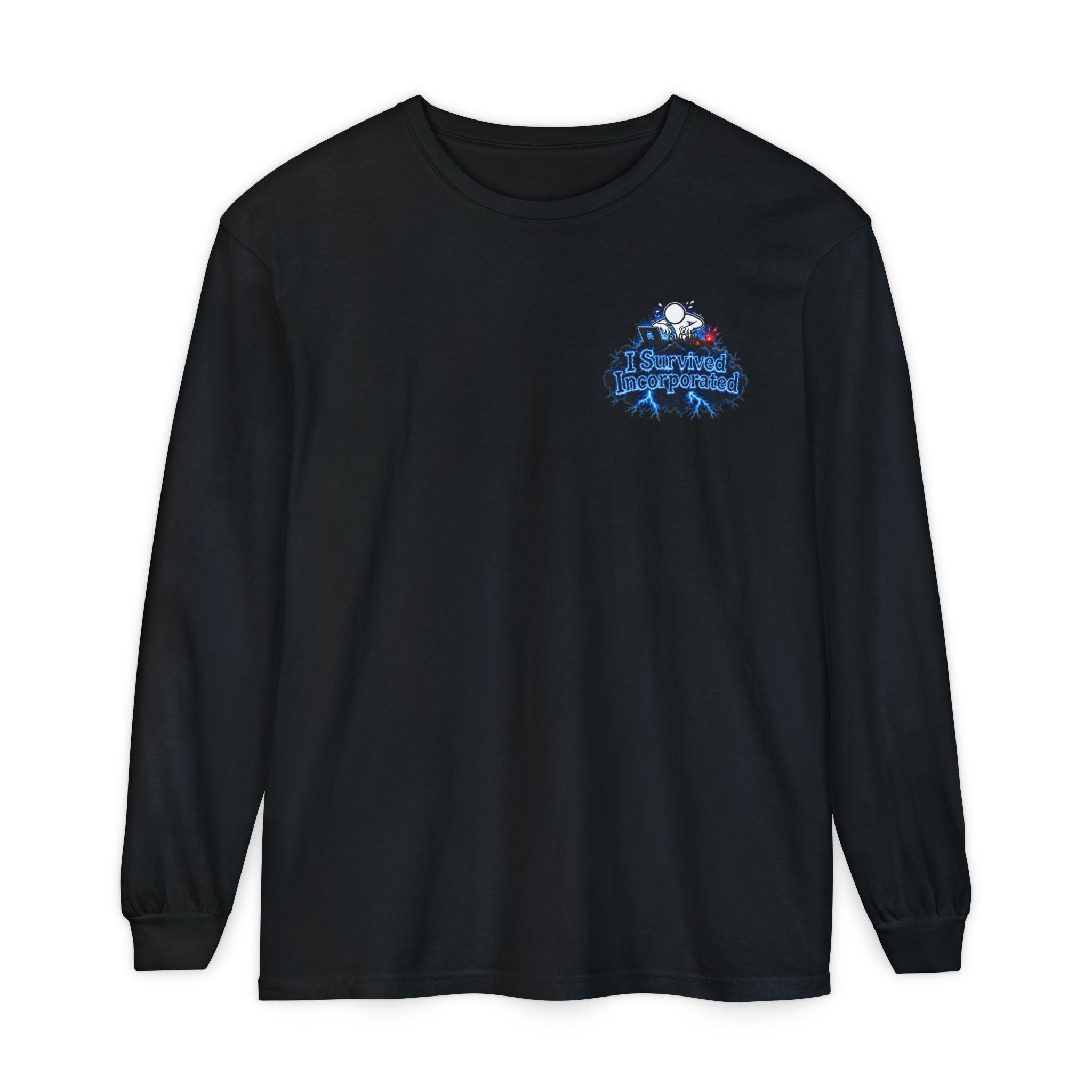 I Survived 2020 — "Please Stand By" Test Pattern Tee Lockdown Edition Summer Exclusive Unisex Garment-Dyed Long Sleeve T-Shirt