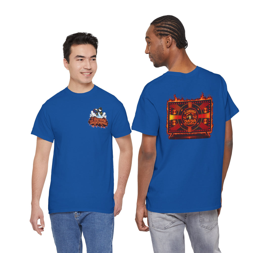 I Survived 2020 — "Please Stand By" Test Pattern Tee Wildfire Signal Edition Summer Premiere Unisex Heavy Cotton Tee
