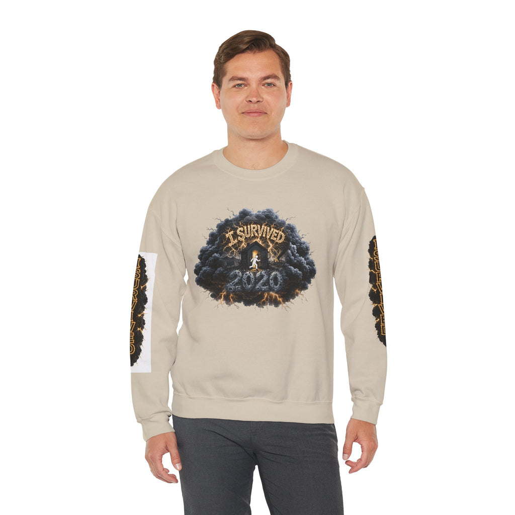 I Survived 2020 — Director's Cut Original Design Teaser Tee | Season 1 Premiere Drop Unisex Heavy Blend™ Crewneck Sweatshirt