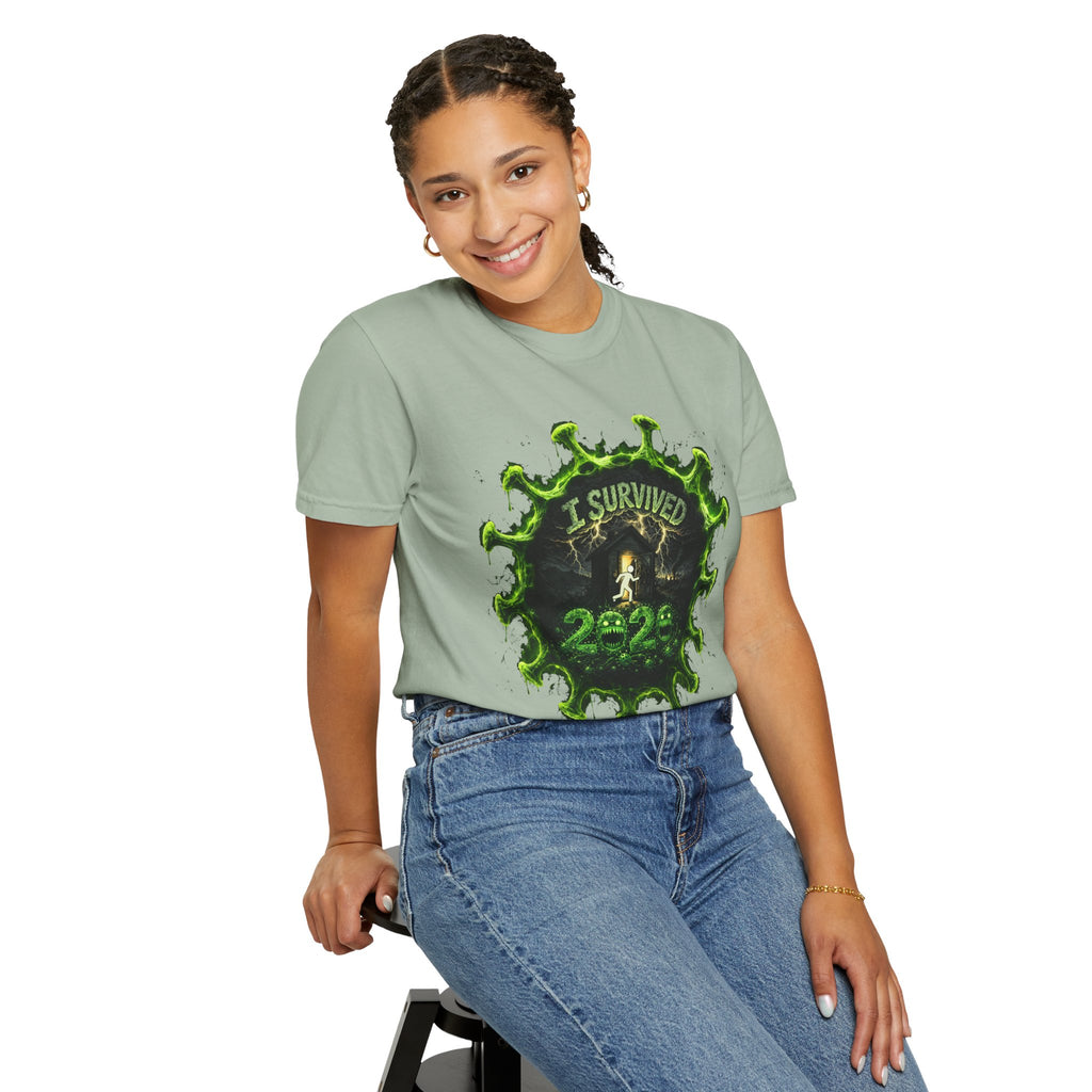 I Survived 2020 — Director's Cut S1:E1 "COVID-19: The Coronavirus" | Pandemic Edition Unisex Garment-Dyed T-shirt