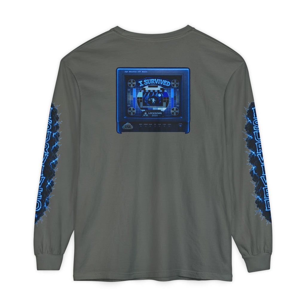 I Survived 2020 — "Please Stand By" Test Pattern Tee Lockdown Special Edition Summer Exclusive Unisex Garment-Dyed Long Sleeve T-Shirt