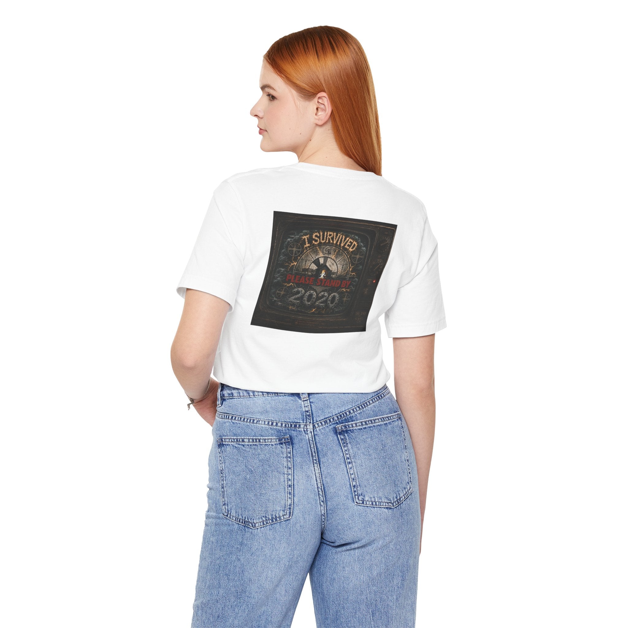 I Survived 2020 — "Please Stand By" Test Pattern Tee Summer Premier Unisex Jersey Short Sleeve Tee